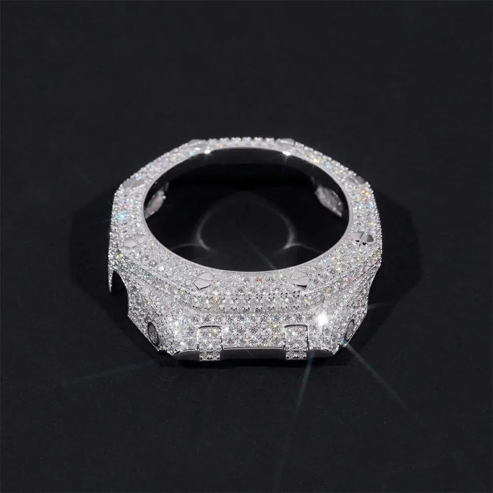 S925 Moissanite Bust Down G-Shock Watch Bezel Case - GA2100