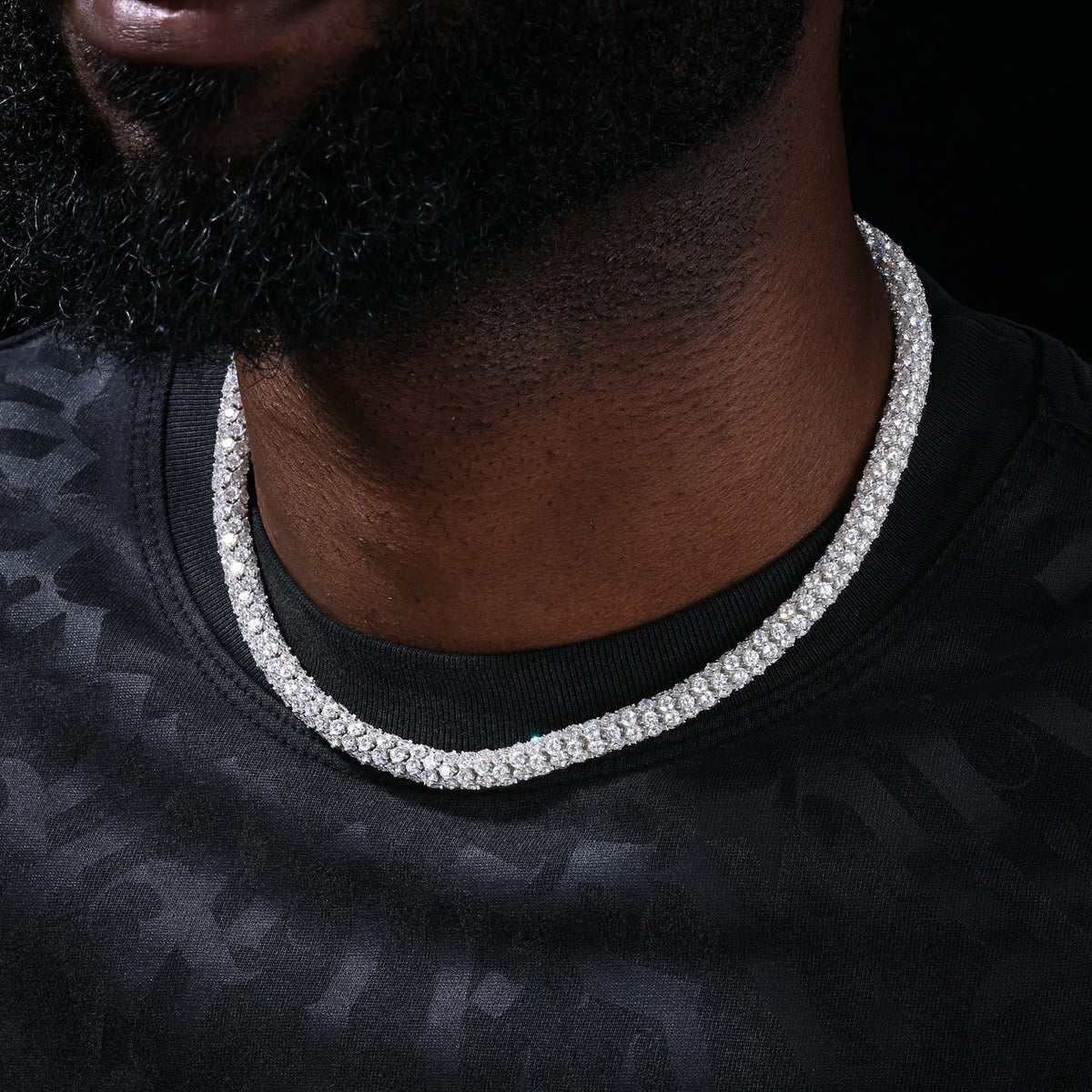 7mm S925 Moissanite 360° Tennis Chain