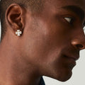 S925 Moissanite Canterbury Cross Stud Earrings