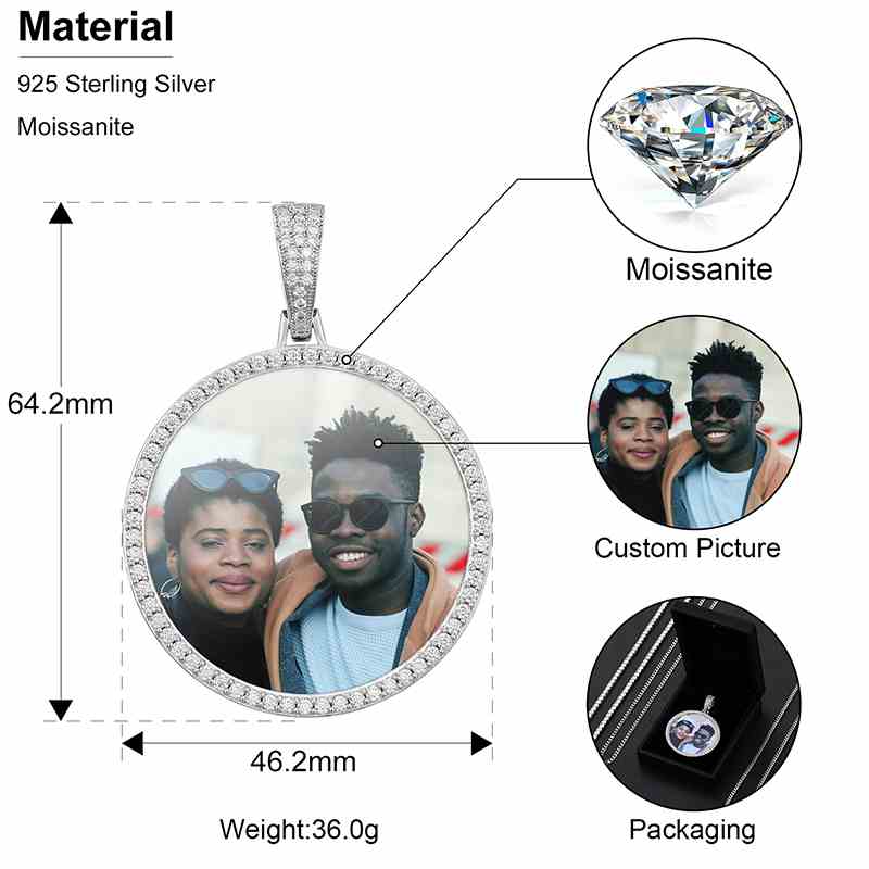 45mm Round Custom Photo Pendant