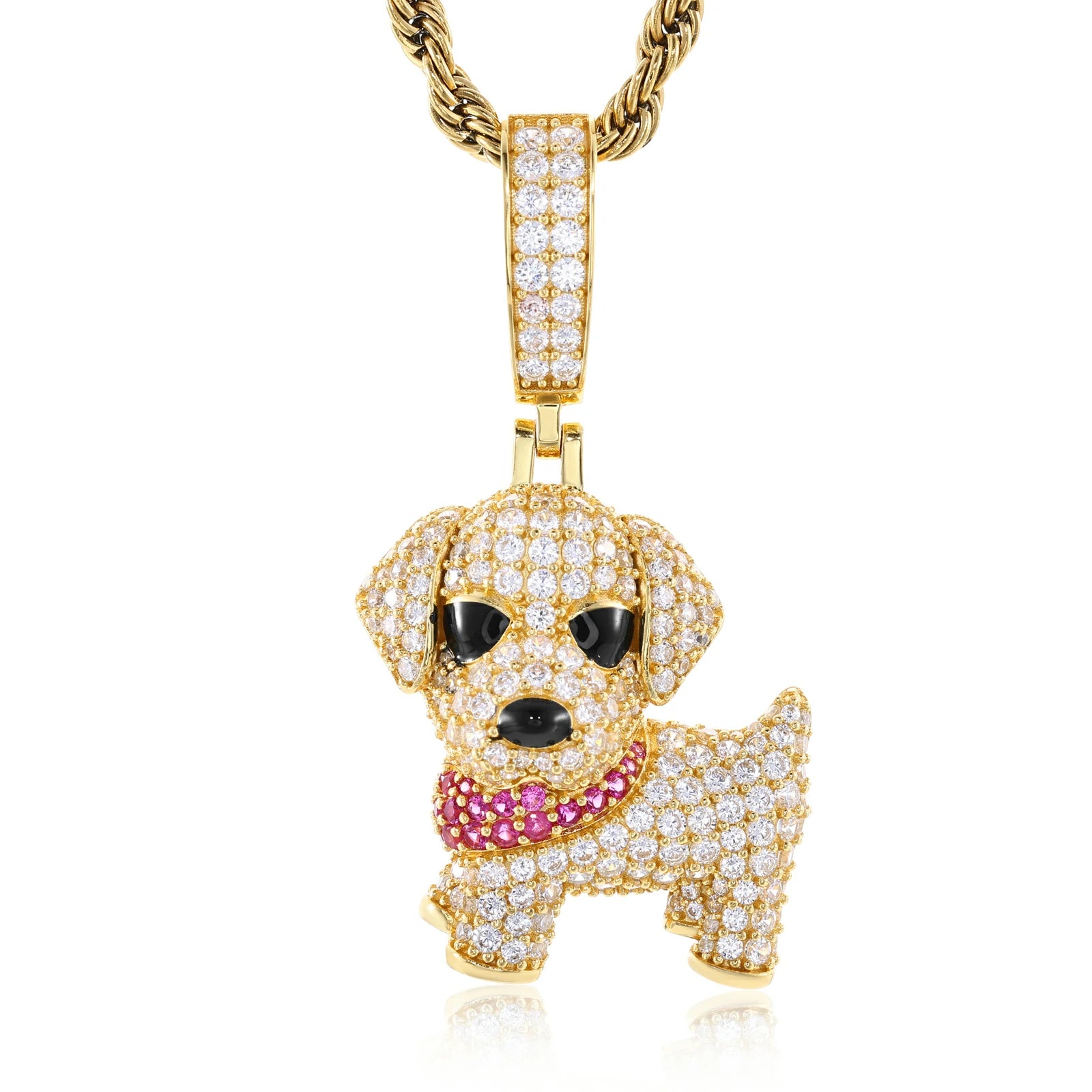 S925 Moissanite Puppy Dog Pendant
