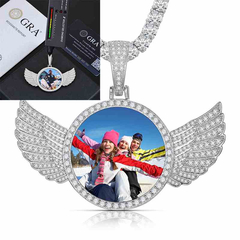 68mm Wing Photo Pendant