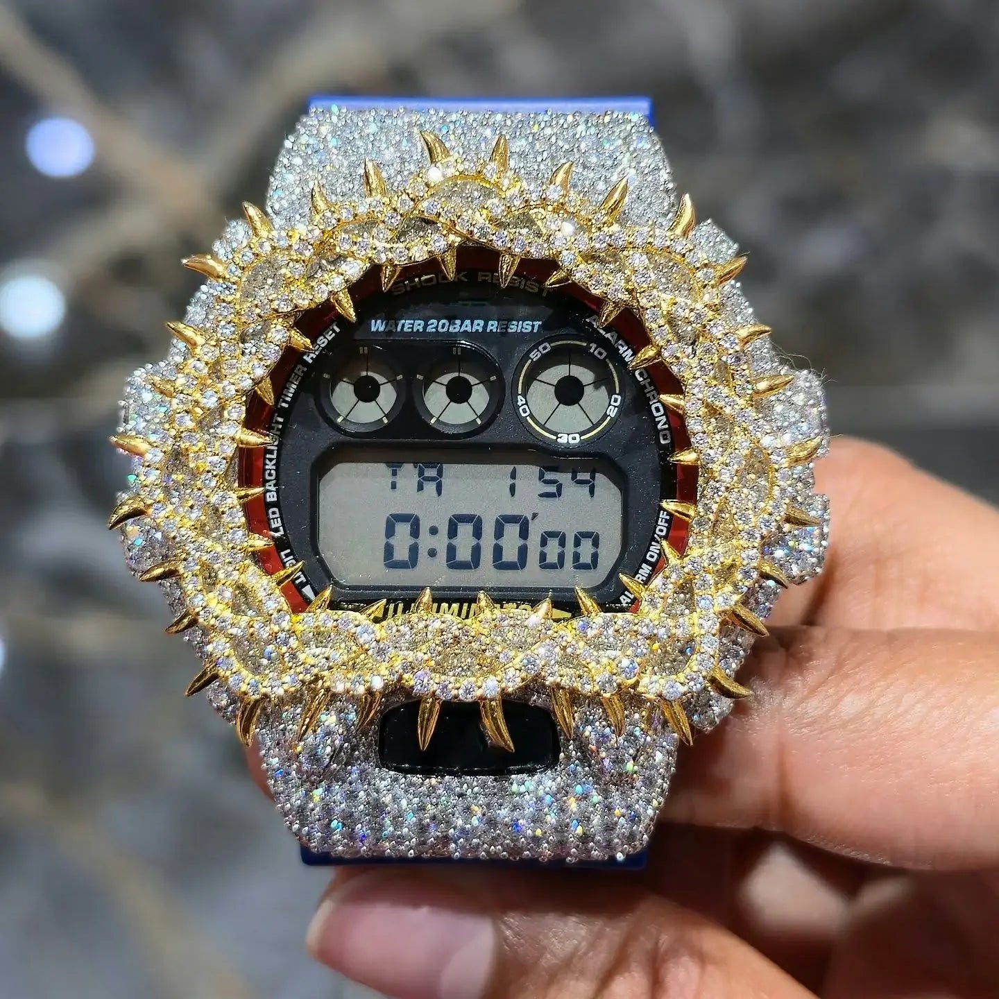 S925 Moissanite Vine Thorns Watch Case for DW6900