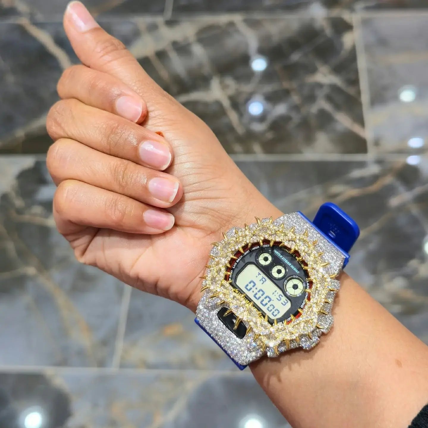 S925 Moissanite Vine Thorns Watch Case for DW6900