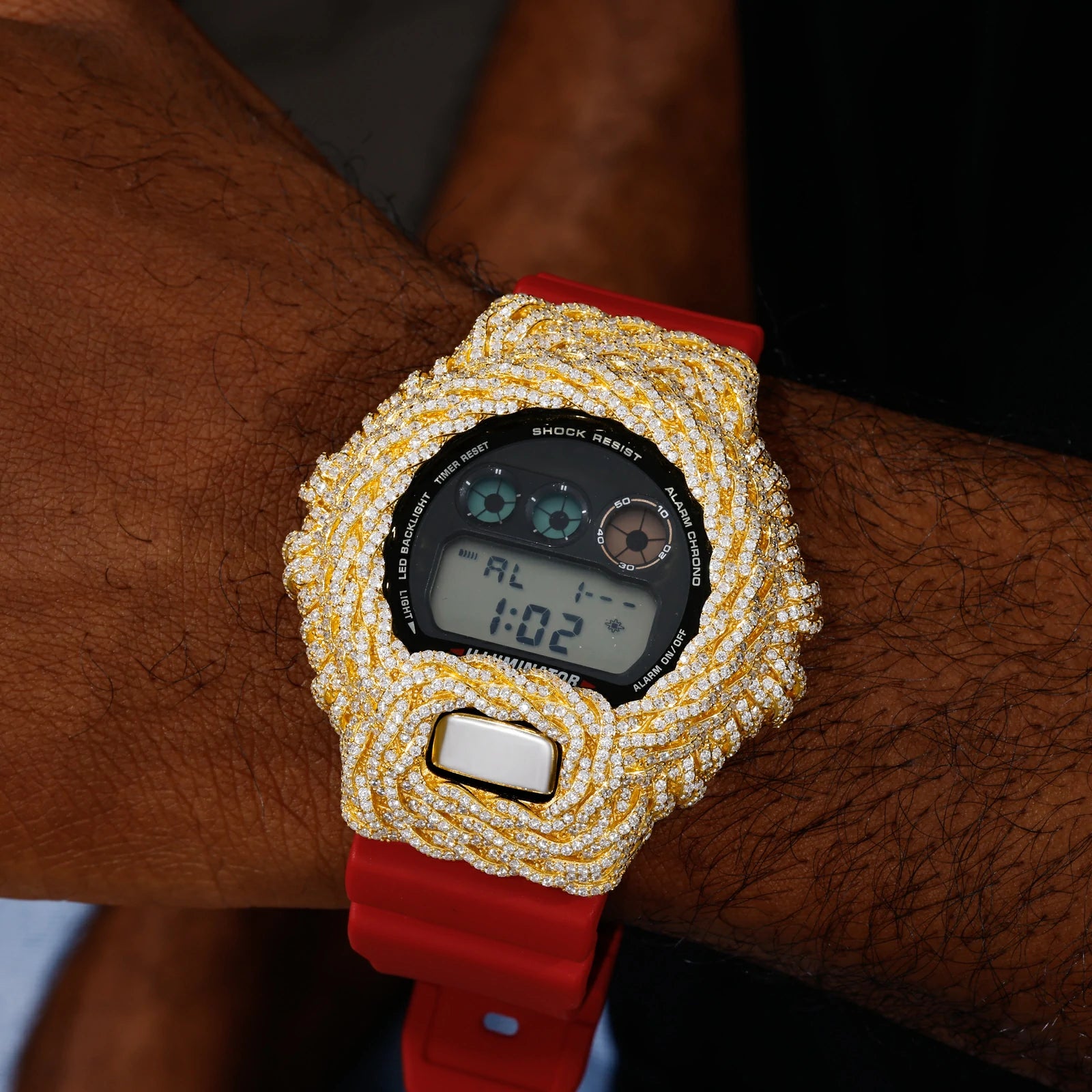 S925 Moissanite Rope Watch Case for DW6900