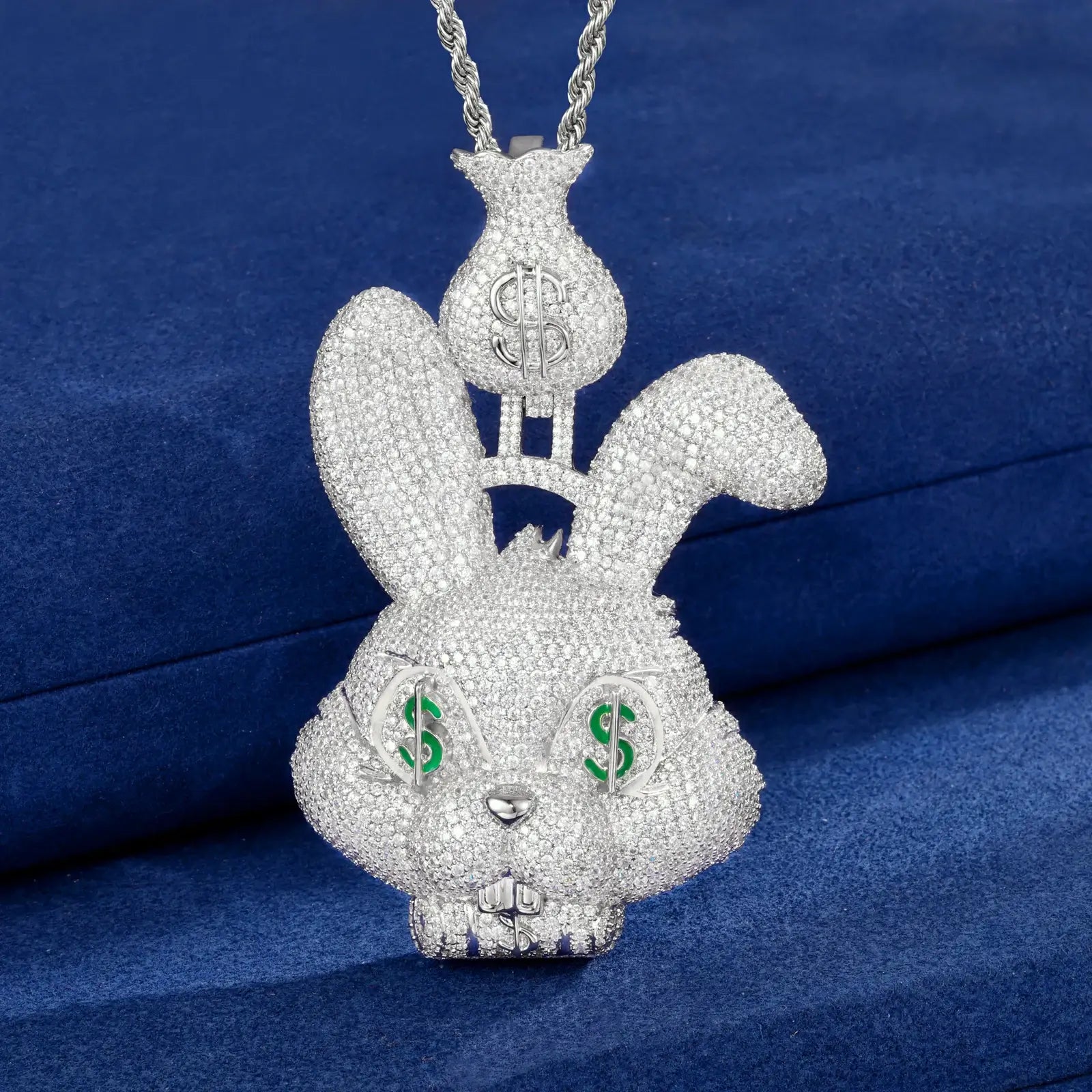 Oversized Greedy Rabbit Pendant