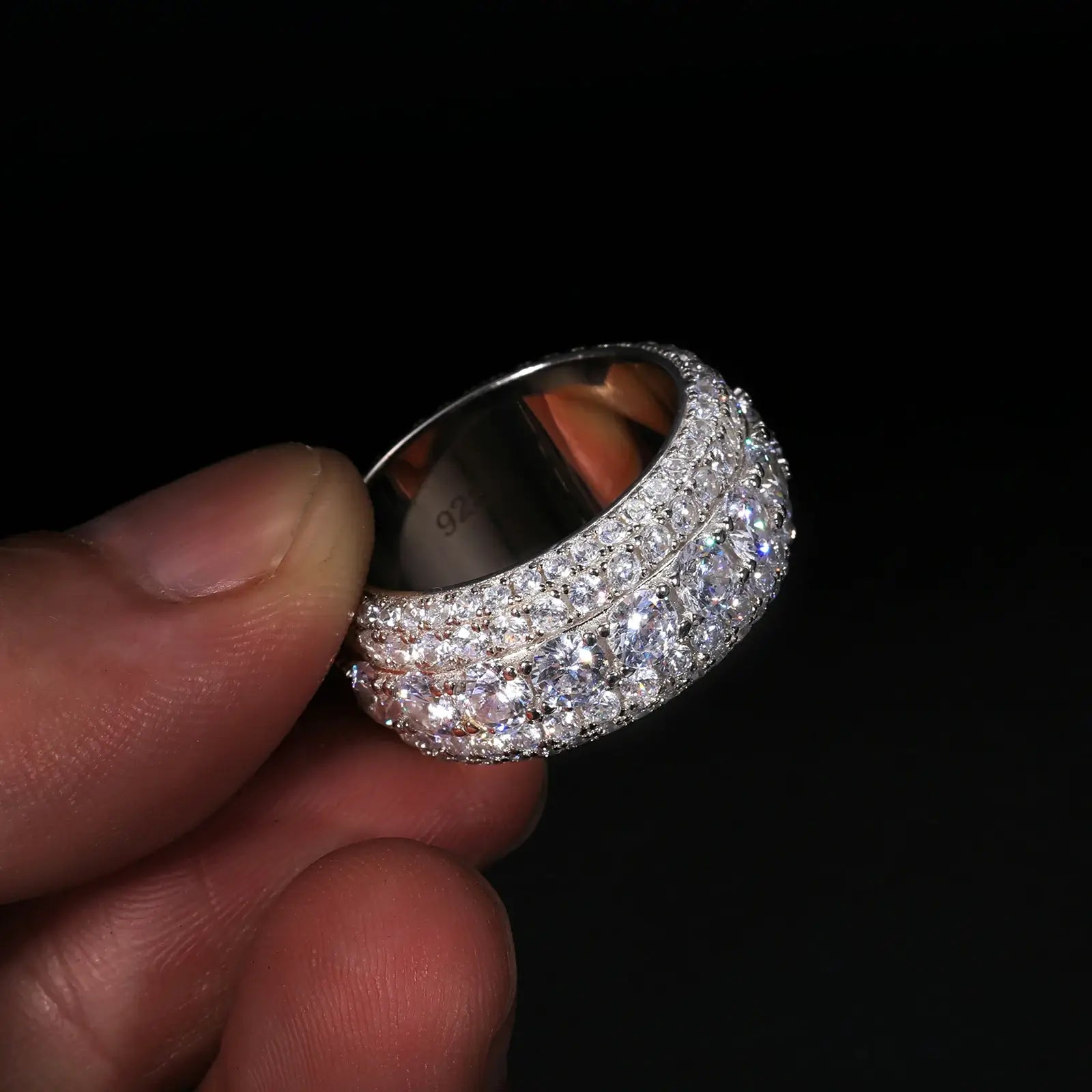 S925 5 Layers Moissanite Band Ring