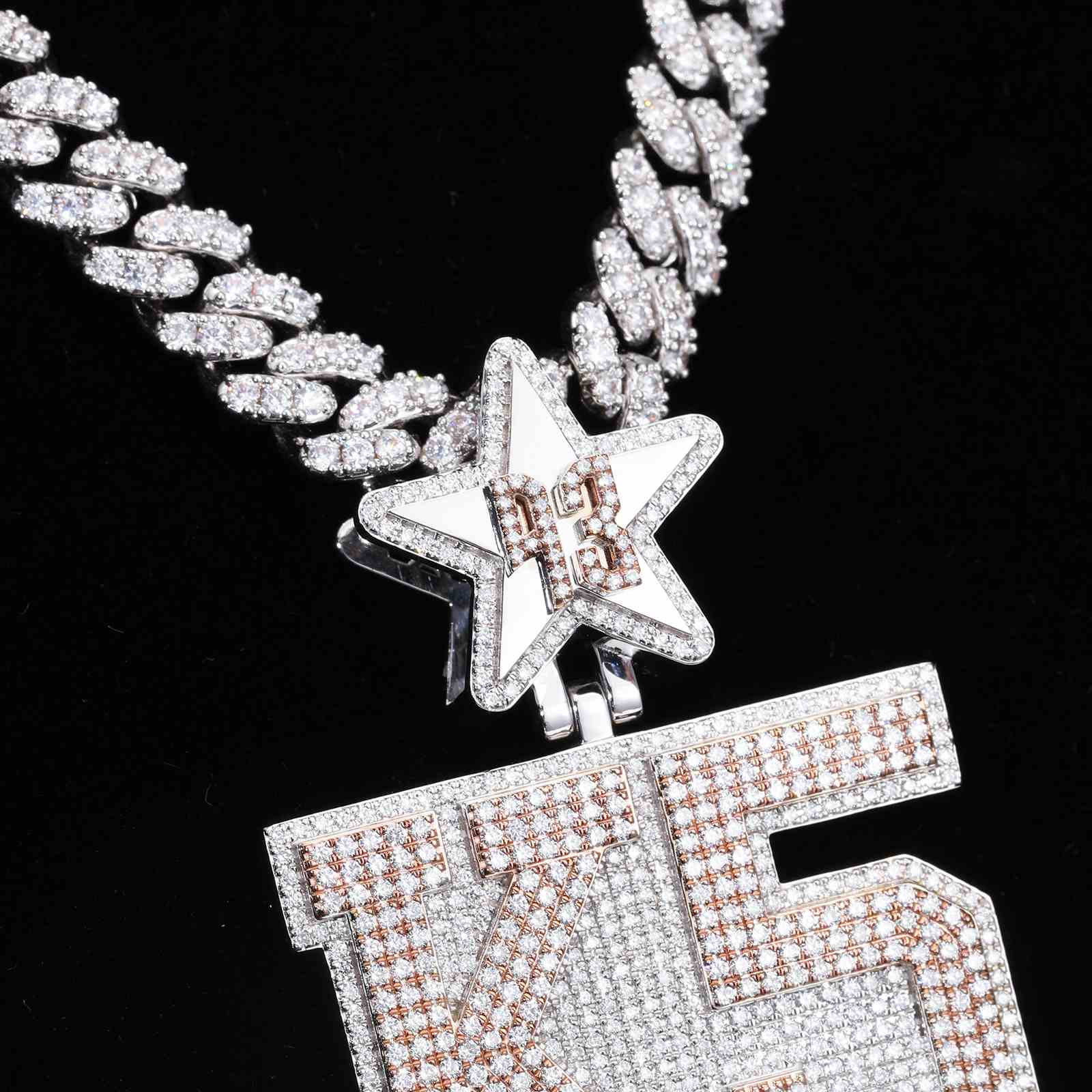 2 Tone K5 Letter Pendant