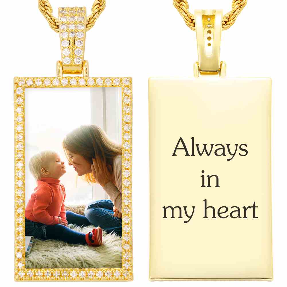 25mm Rectangle Custom Photo Pendant