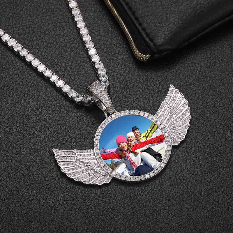 68mm Wing Photo Pendant