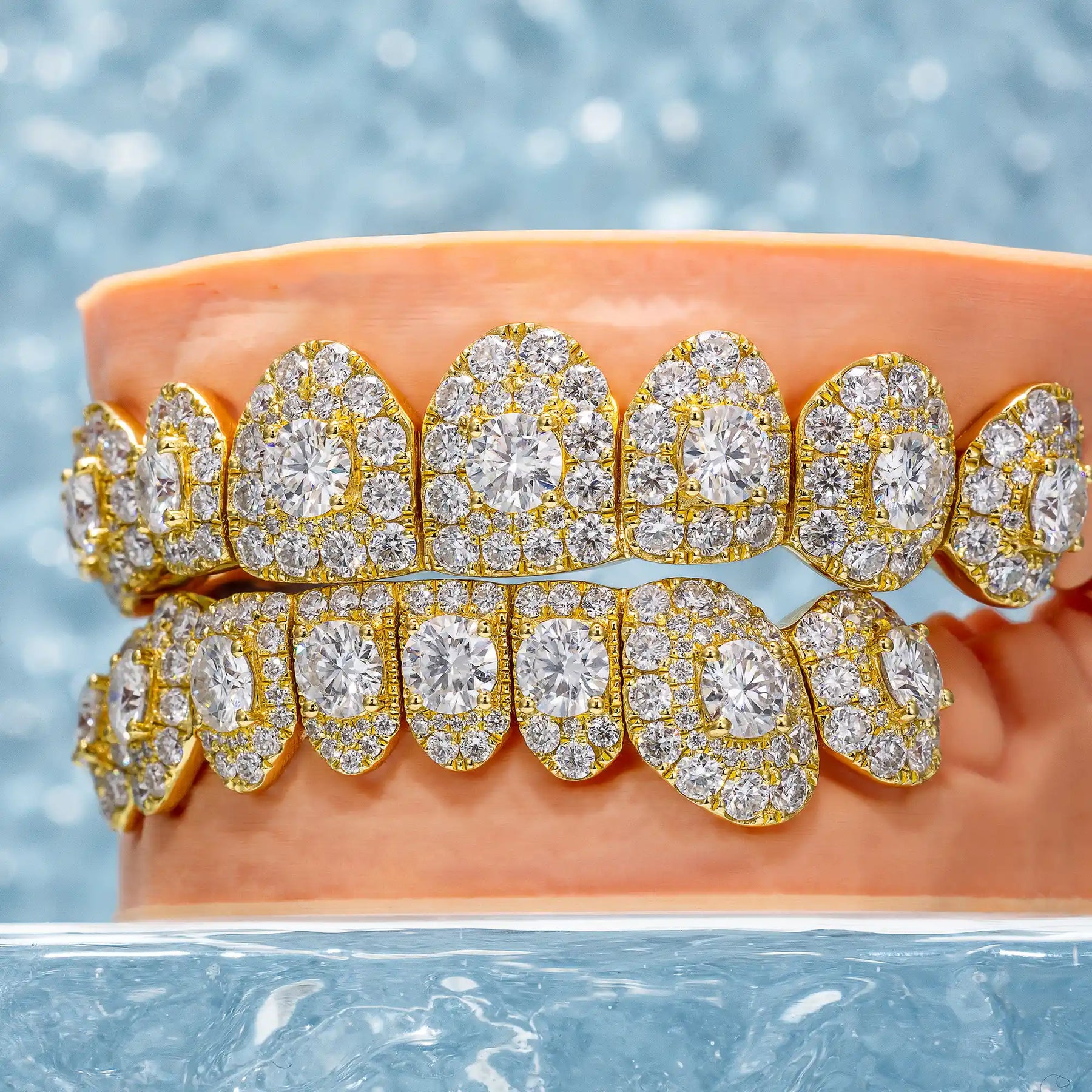 S925 50 Pointer Stone On Center Moissanite Diamond Grillz