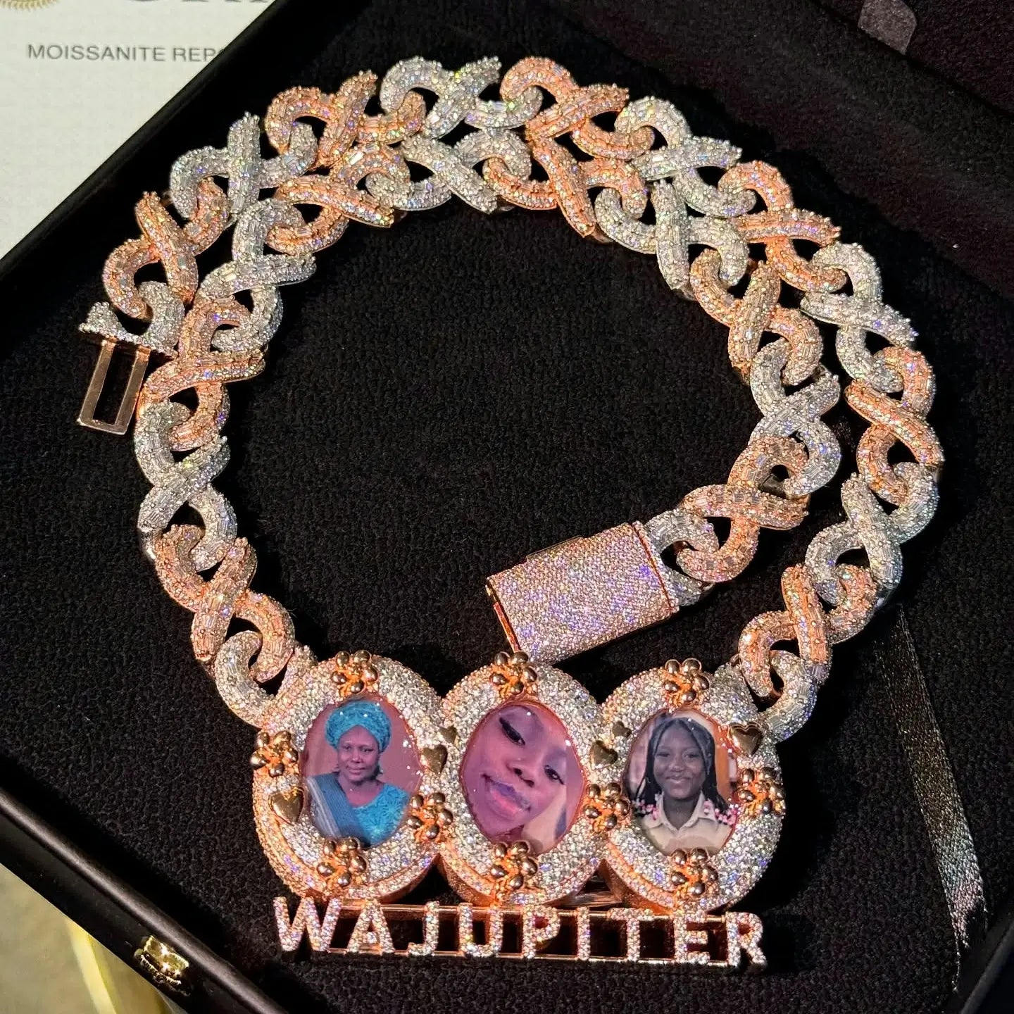 Family Memory Pendant With Infinity Cuban Link Chain