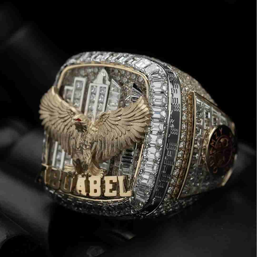 S925 Moissanite Custom ABUABEL Bald Eagle Championship Ring