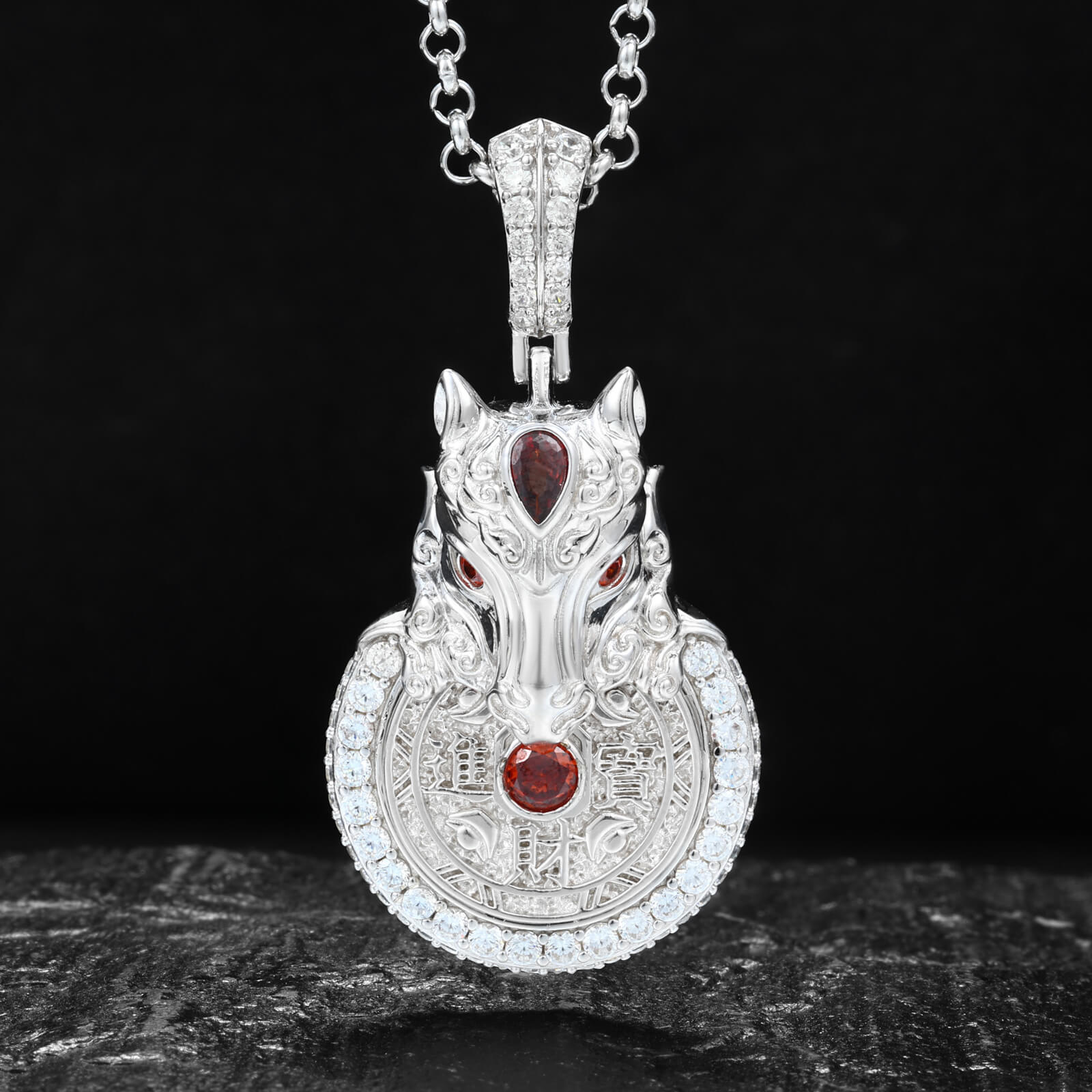 S925 Moissanite Lucky 招财进宝 Horse Pendant