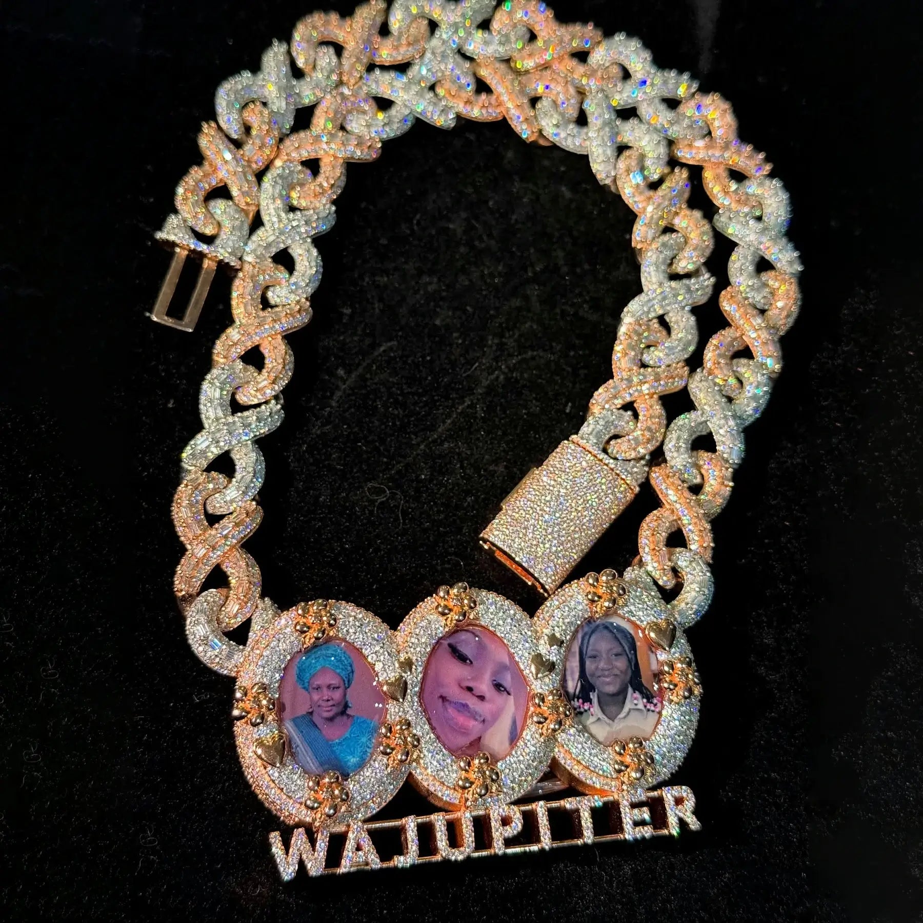 Family Memory Pendant With Infinity Cuban Link Chain