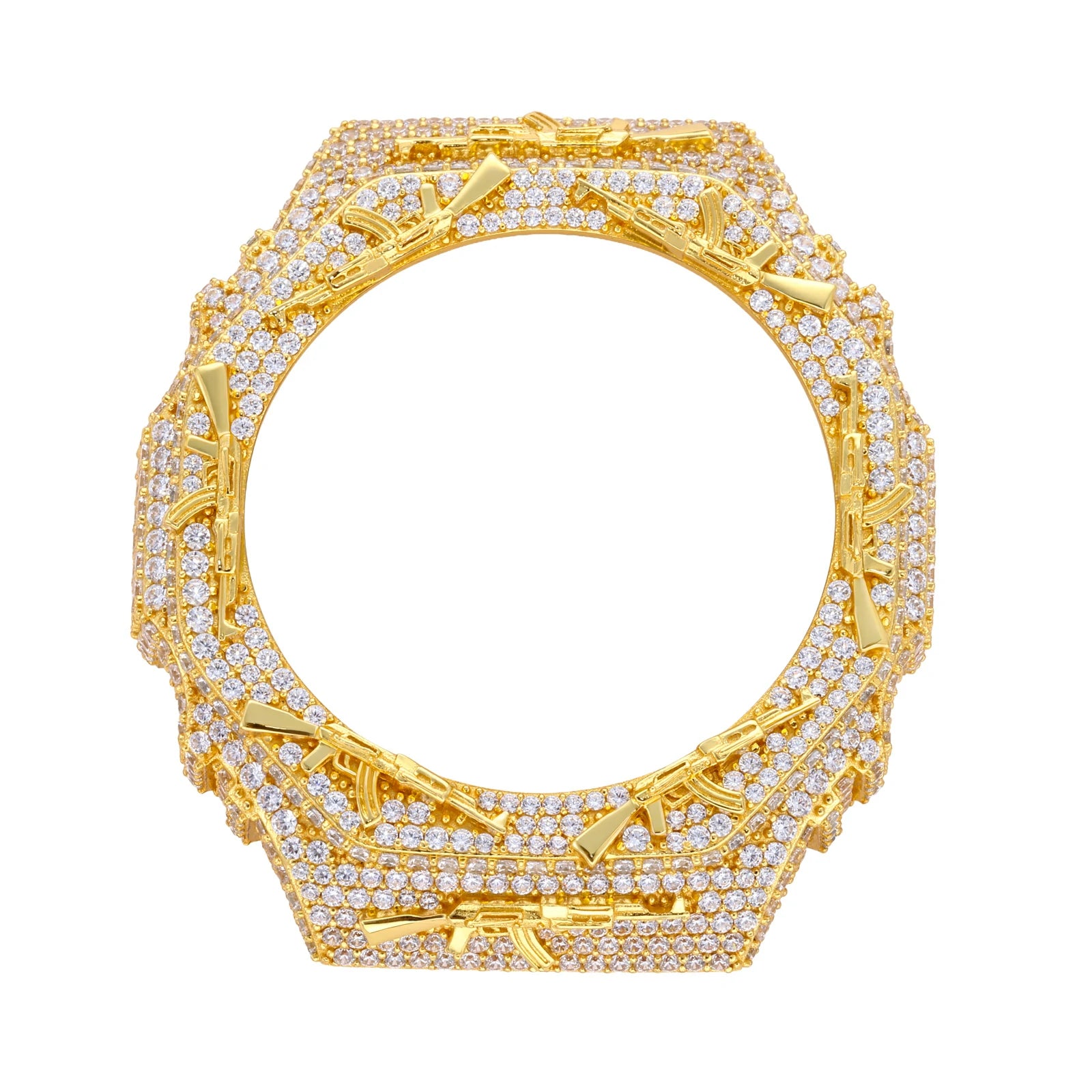S925 Moissanite AK 47 Watch Bezel for GA2100 Series