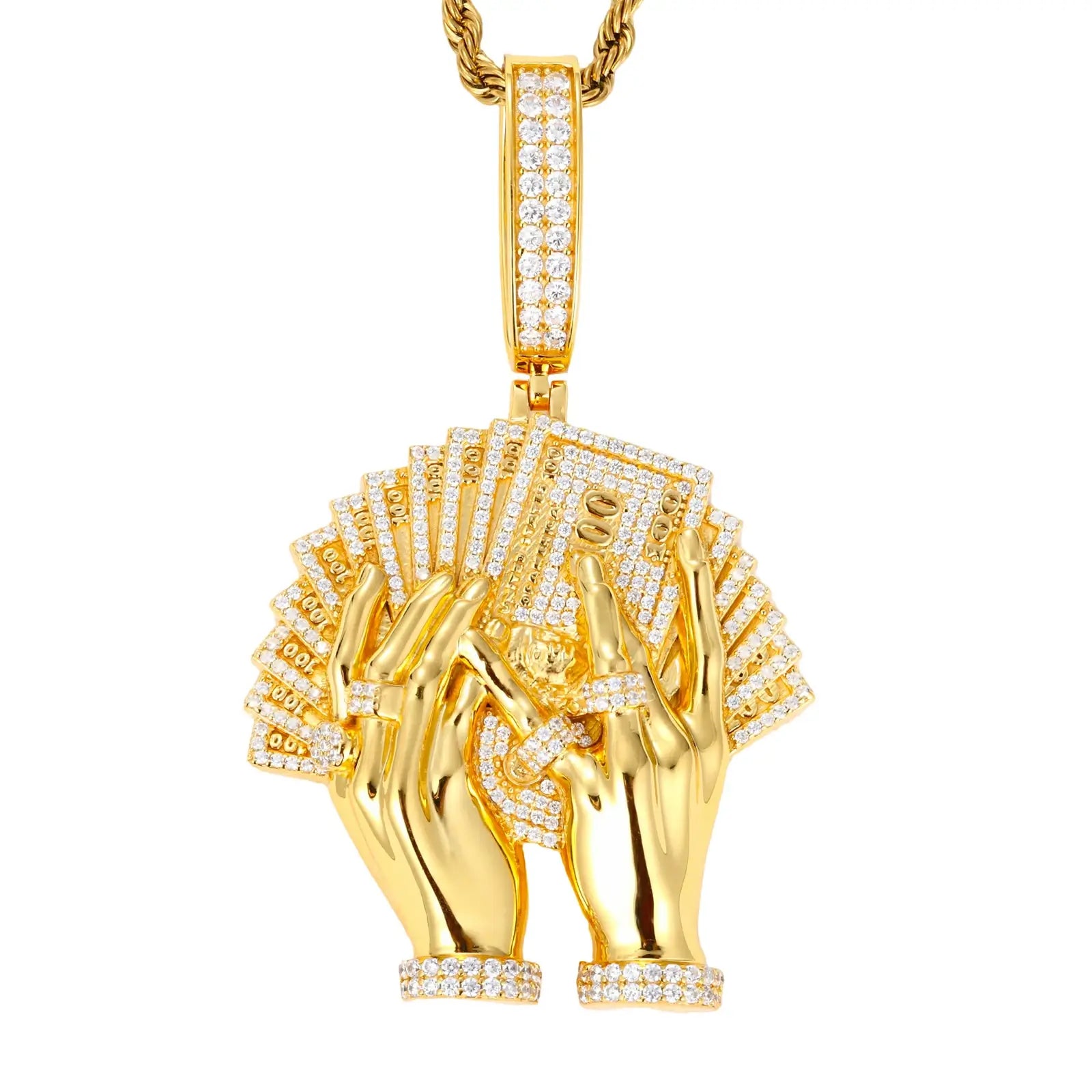 S925 Moissanite Count the Banknotes Pendant