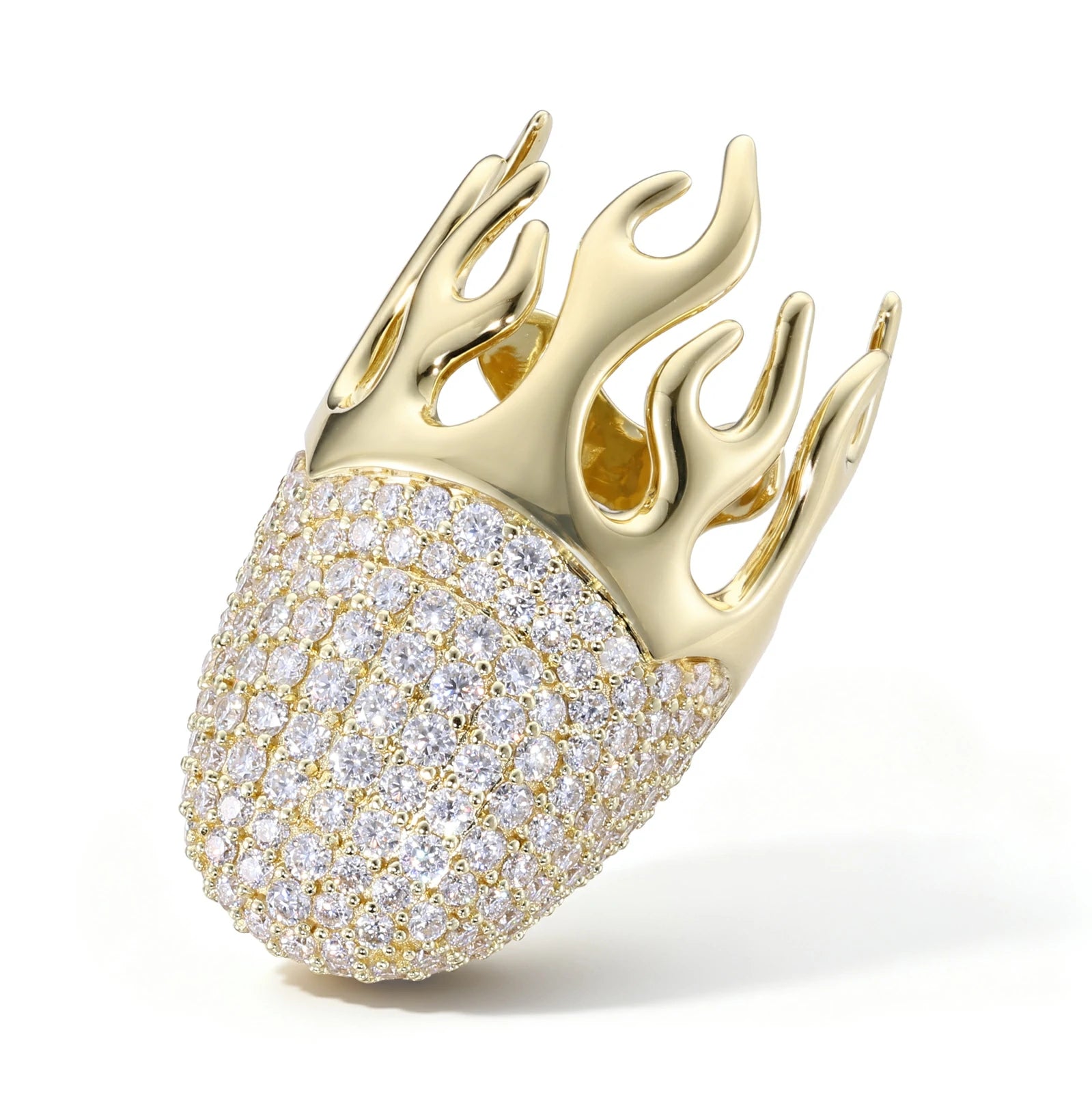 S925 Moissanite Flame Finger Cover Ring