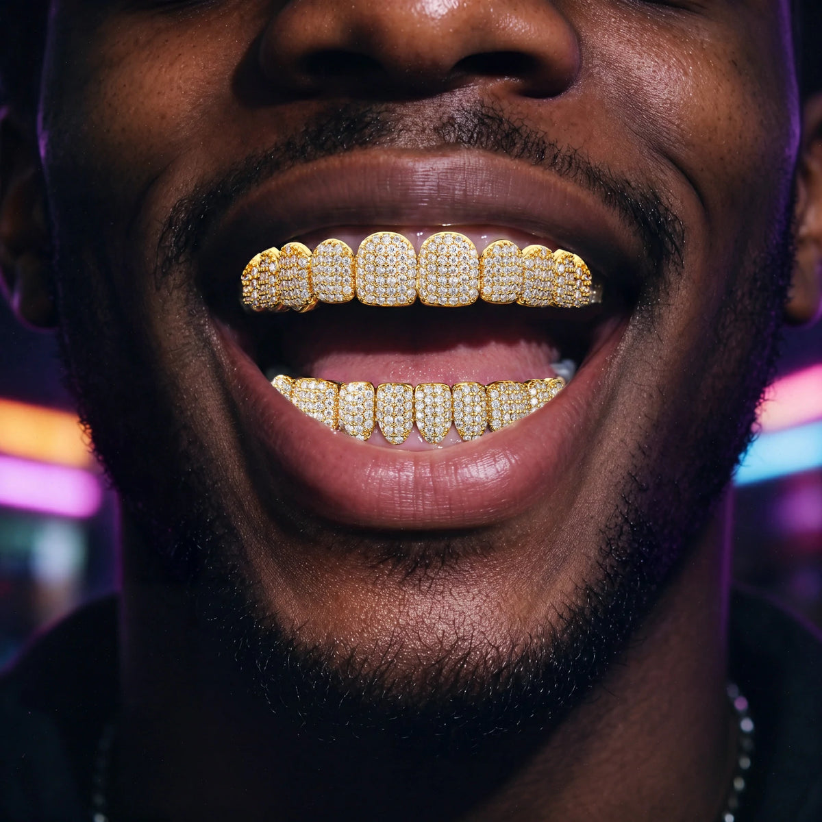 Pre-made Top 8 Bottom 8 Moissanite Grillz