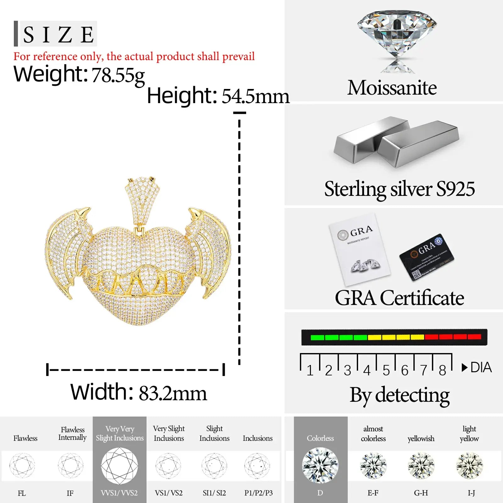 Oversized The Seven Deadly Sins - Greed Heart Pendant