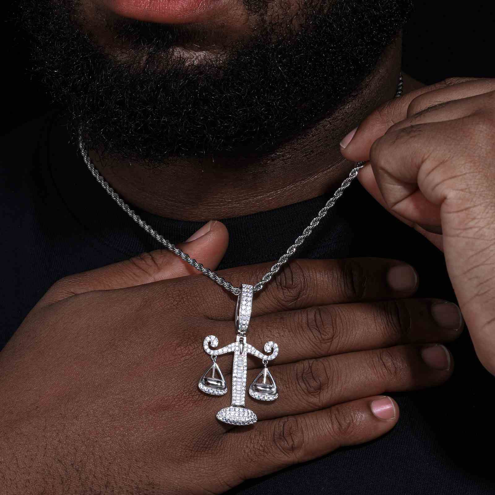 S925 Moissanite Libra Pendant