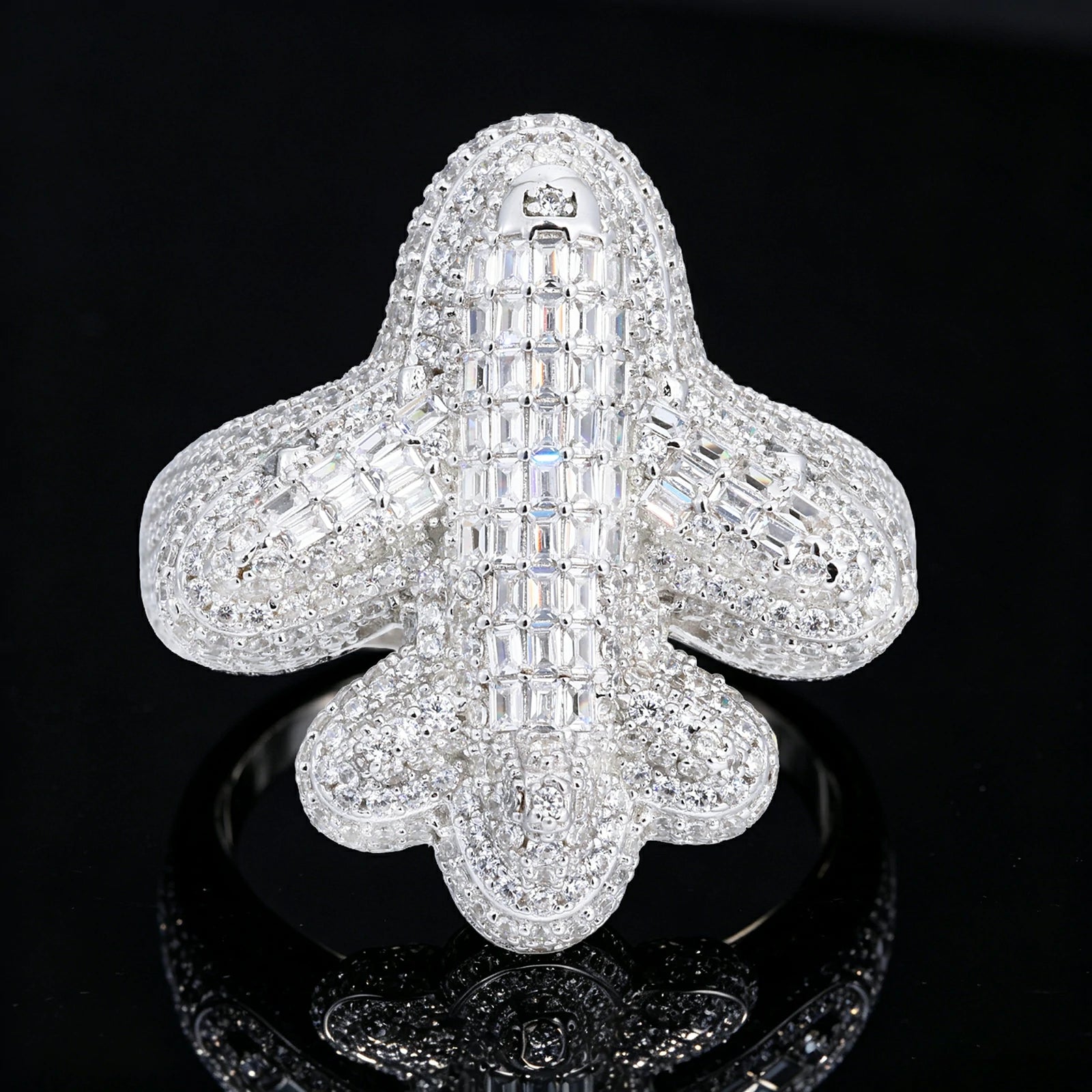 S925 Baguette Airplane Ring