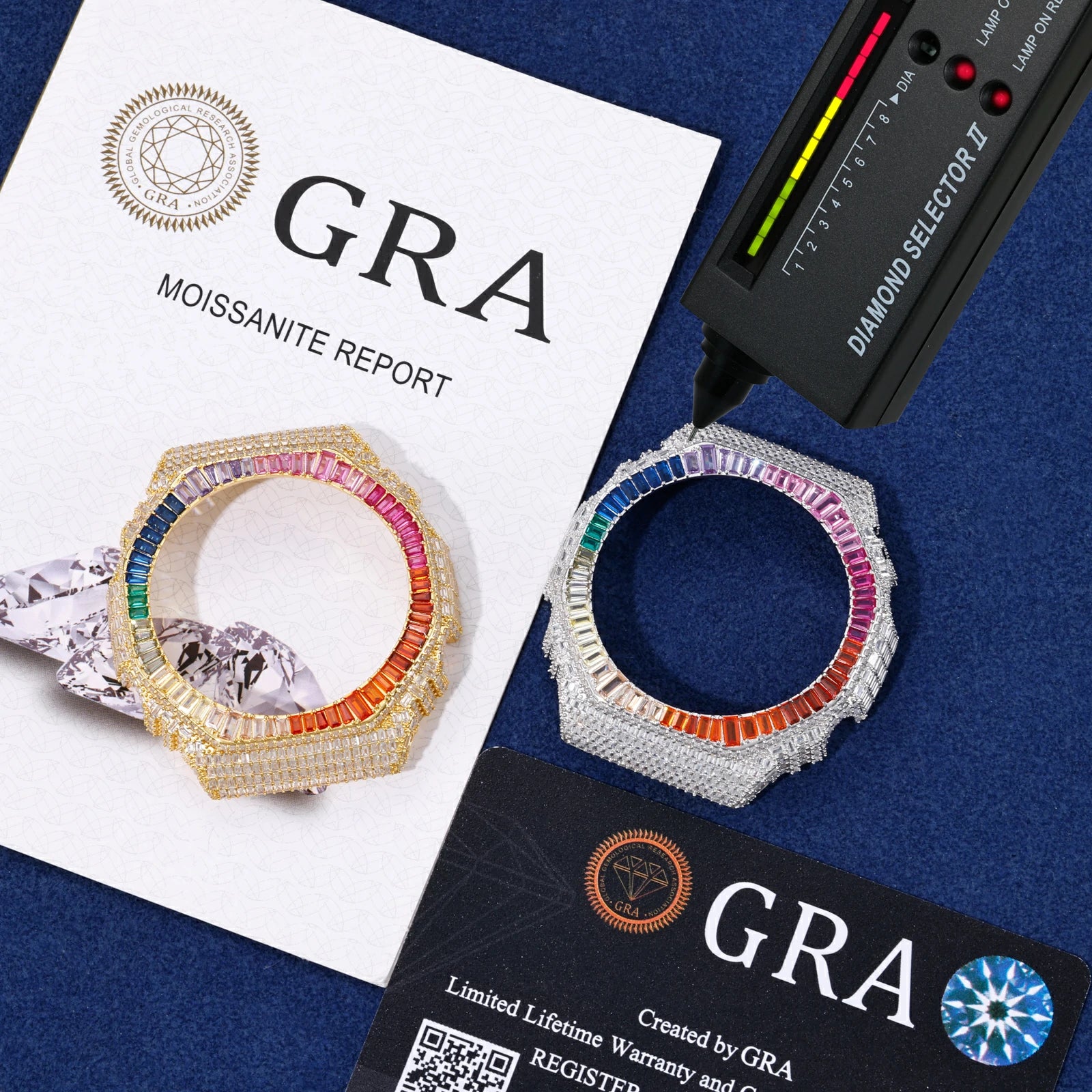 S925 Bagutte Moissanite Colorful Watch Case for GA2100
