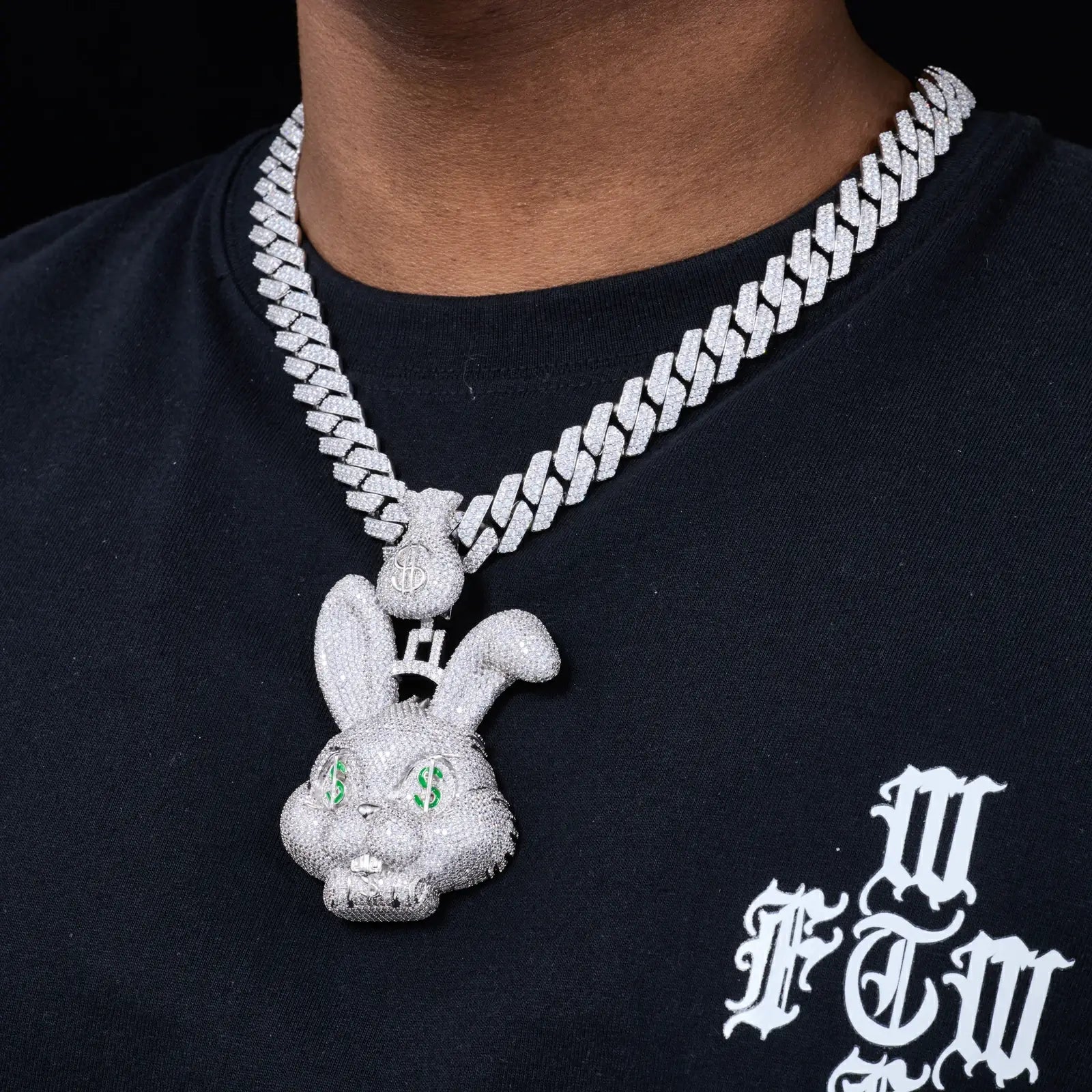 Oversized Greedy Rabbit Pendant