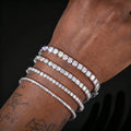 S925 Sterling Silver Moissanite Tennis Bracelet for Women & Men