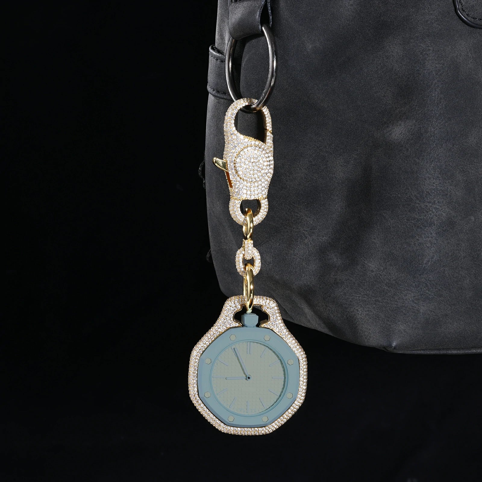 S925 Moissanite Wallet Chain and Watch Bezel Set for Royal Pop