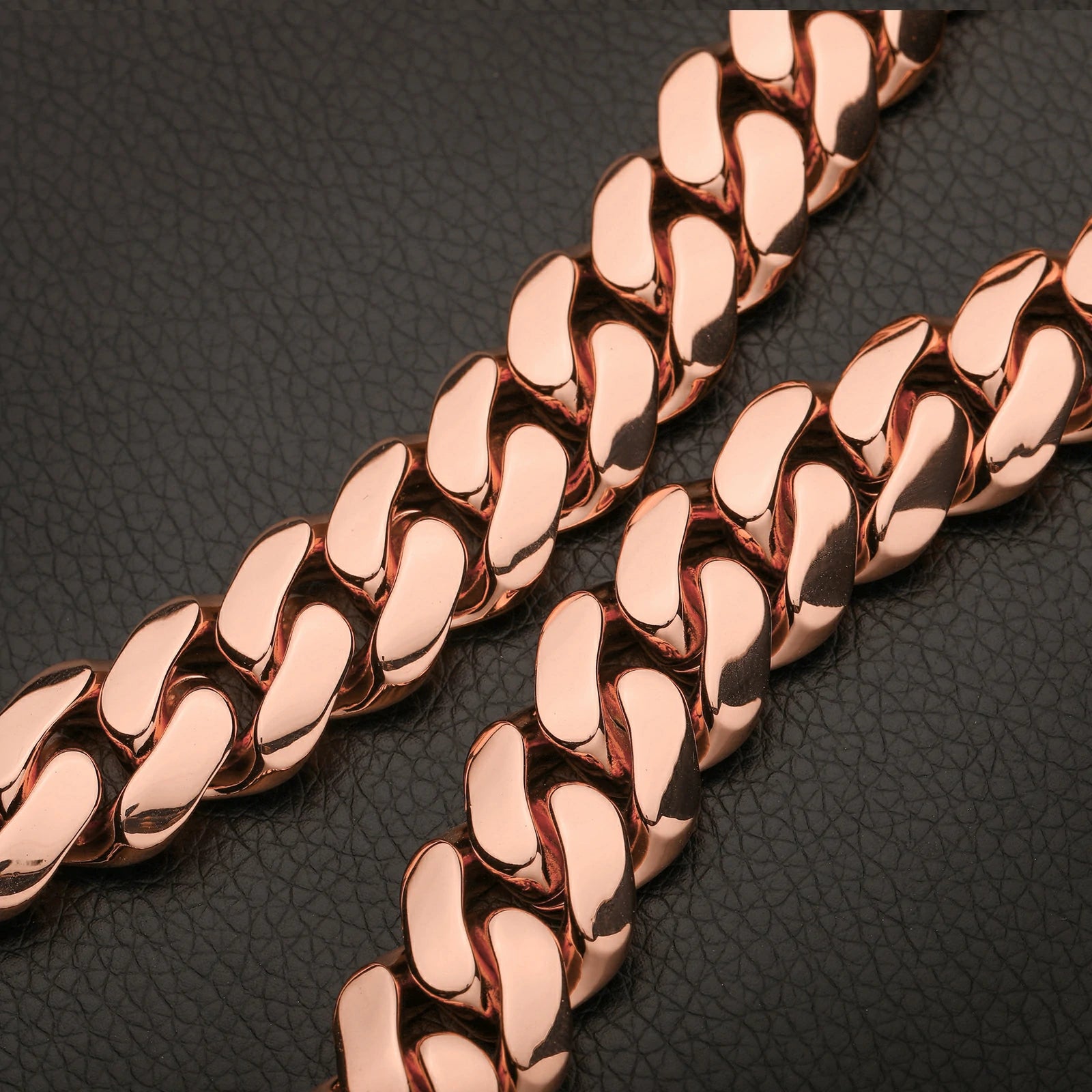 22mm Rose Gold Miami Cuban Link Chain