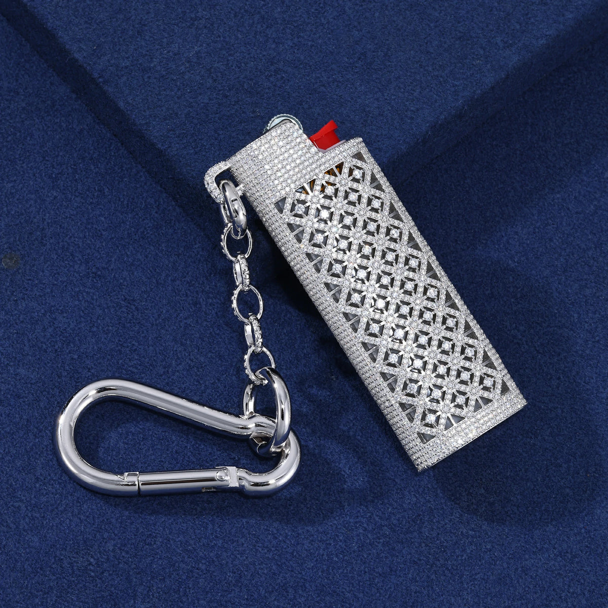 Buss Down Moissanite Lighter Case with Carabiner