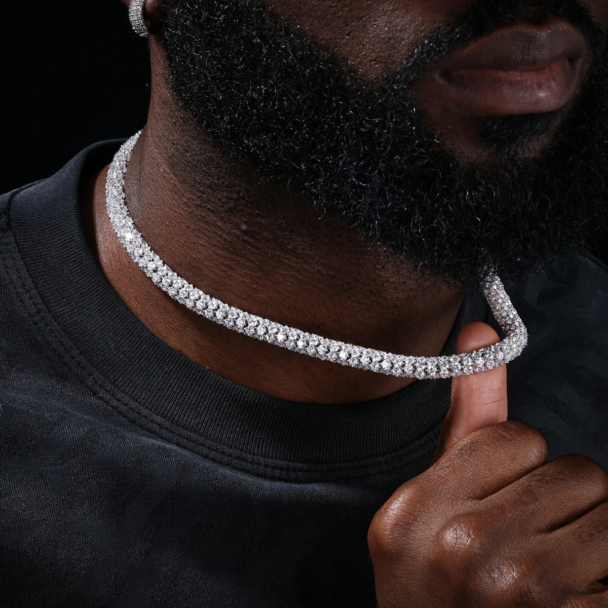 7mm S925 Moissanite 360° Tennis Chain
