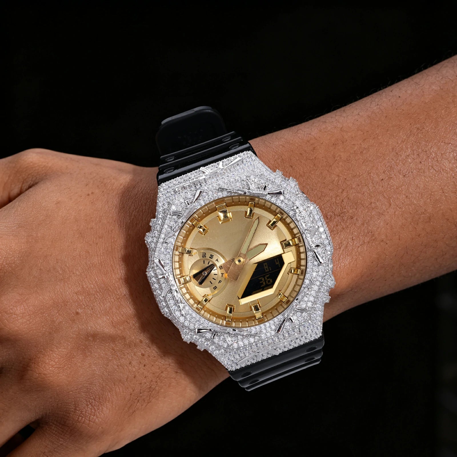 Iced Out Moissanite AK-47 Bust Down Bezel for GA2100 Series
