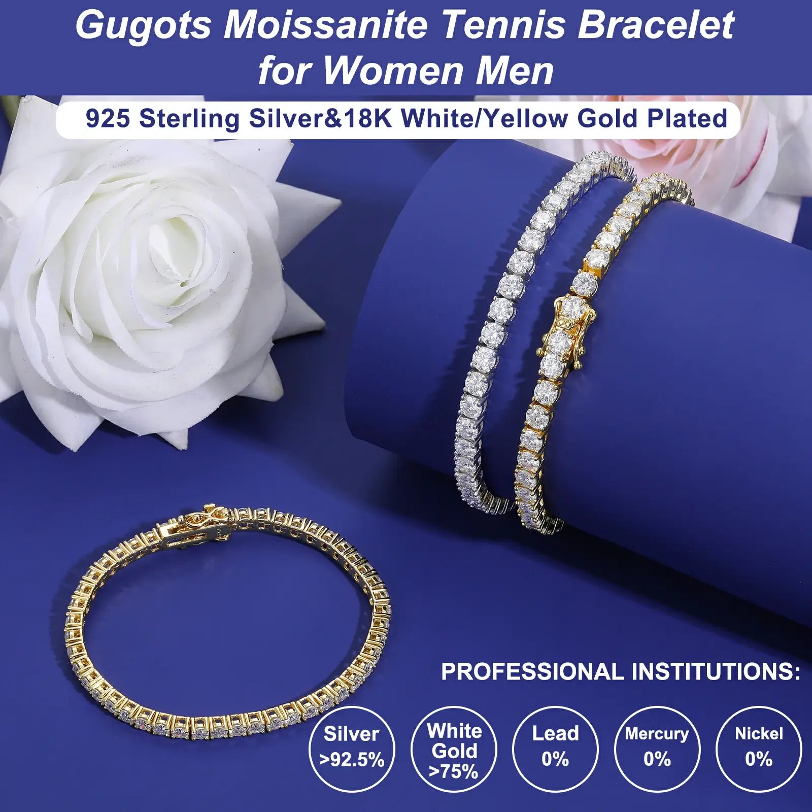 S925 Moissanite Tennis Bracelet