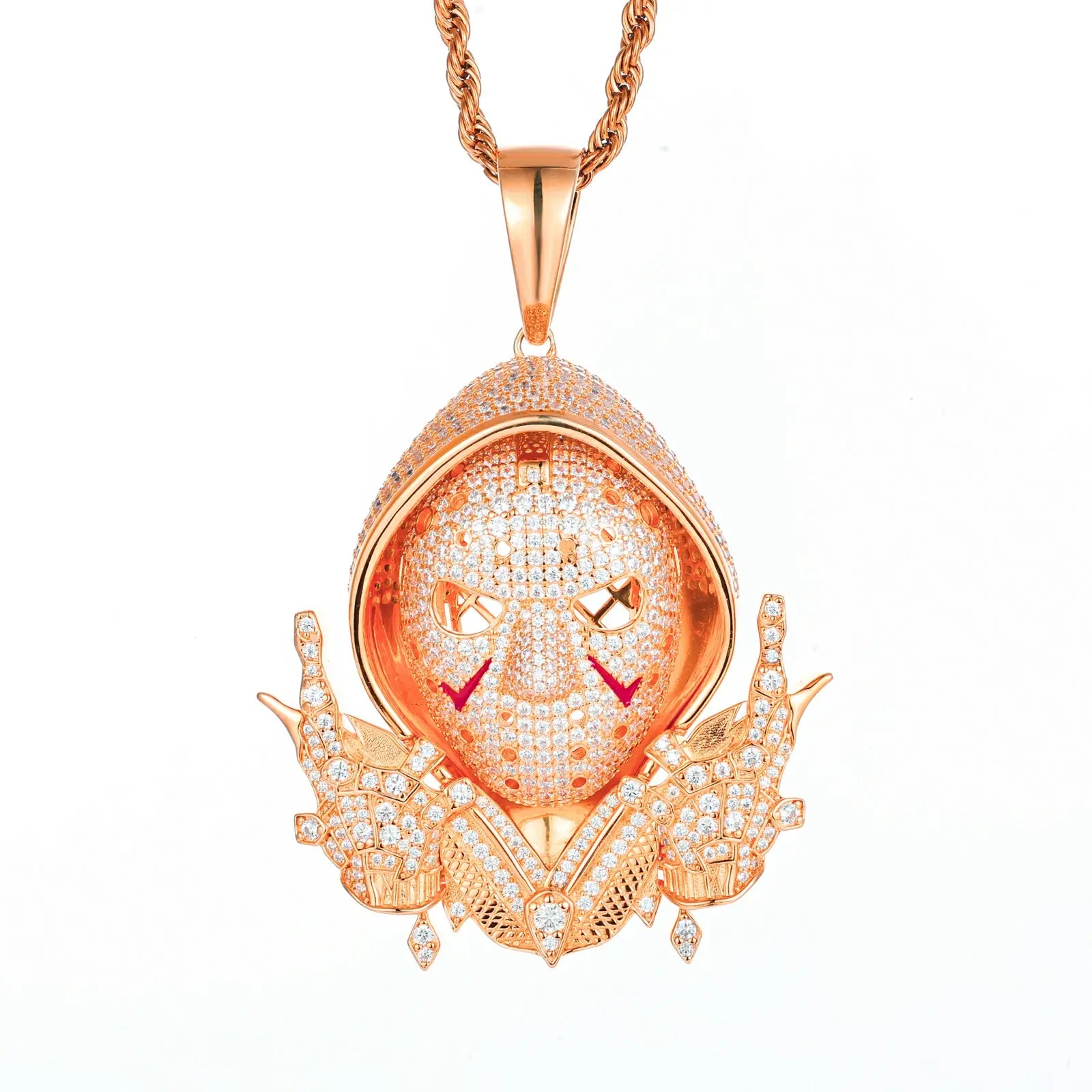 S925 Moissanite Cool Masked Rapper Pendant