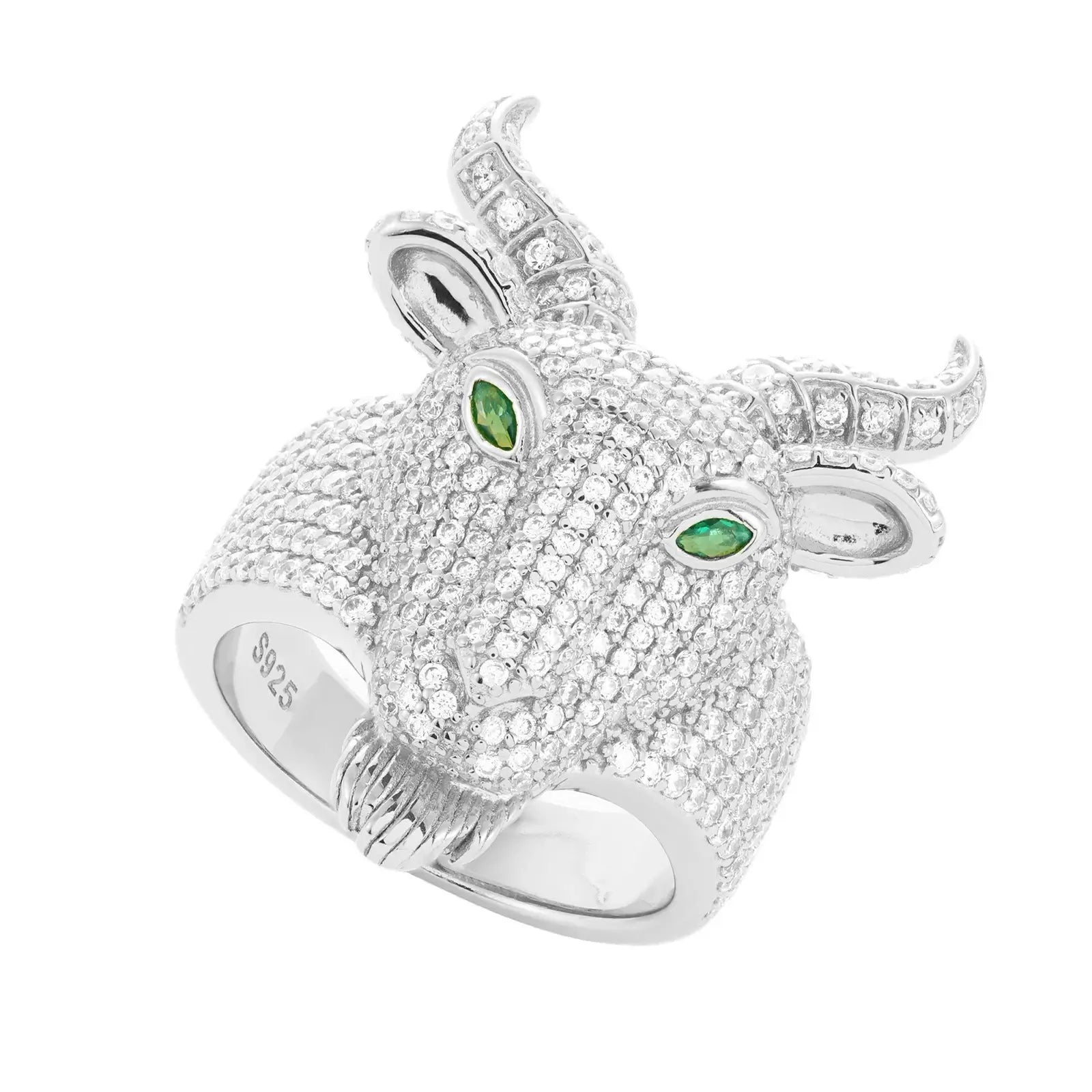 S925 Moissanite Goat Head Ring