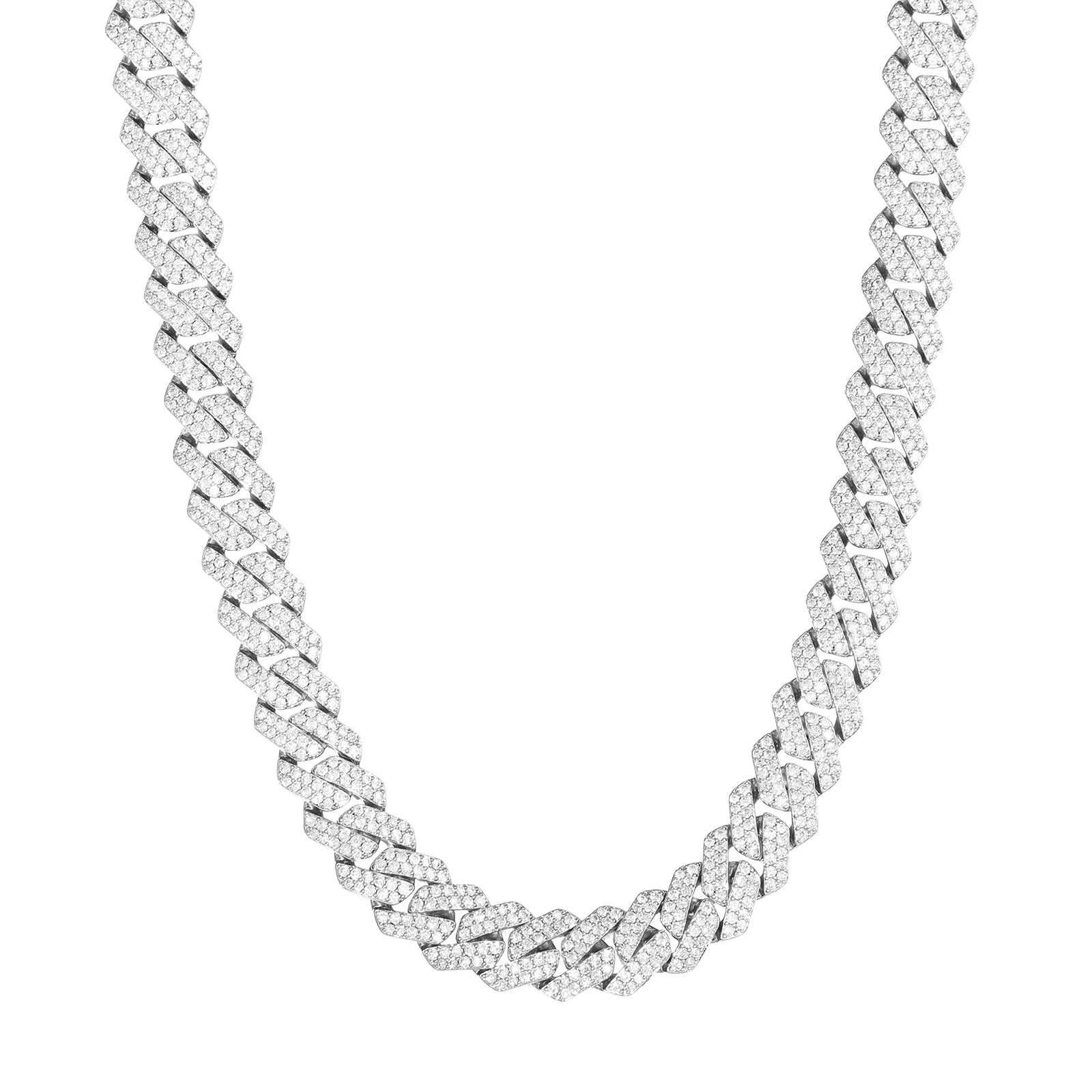 12mm Moissanite Cuban Link Chain
