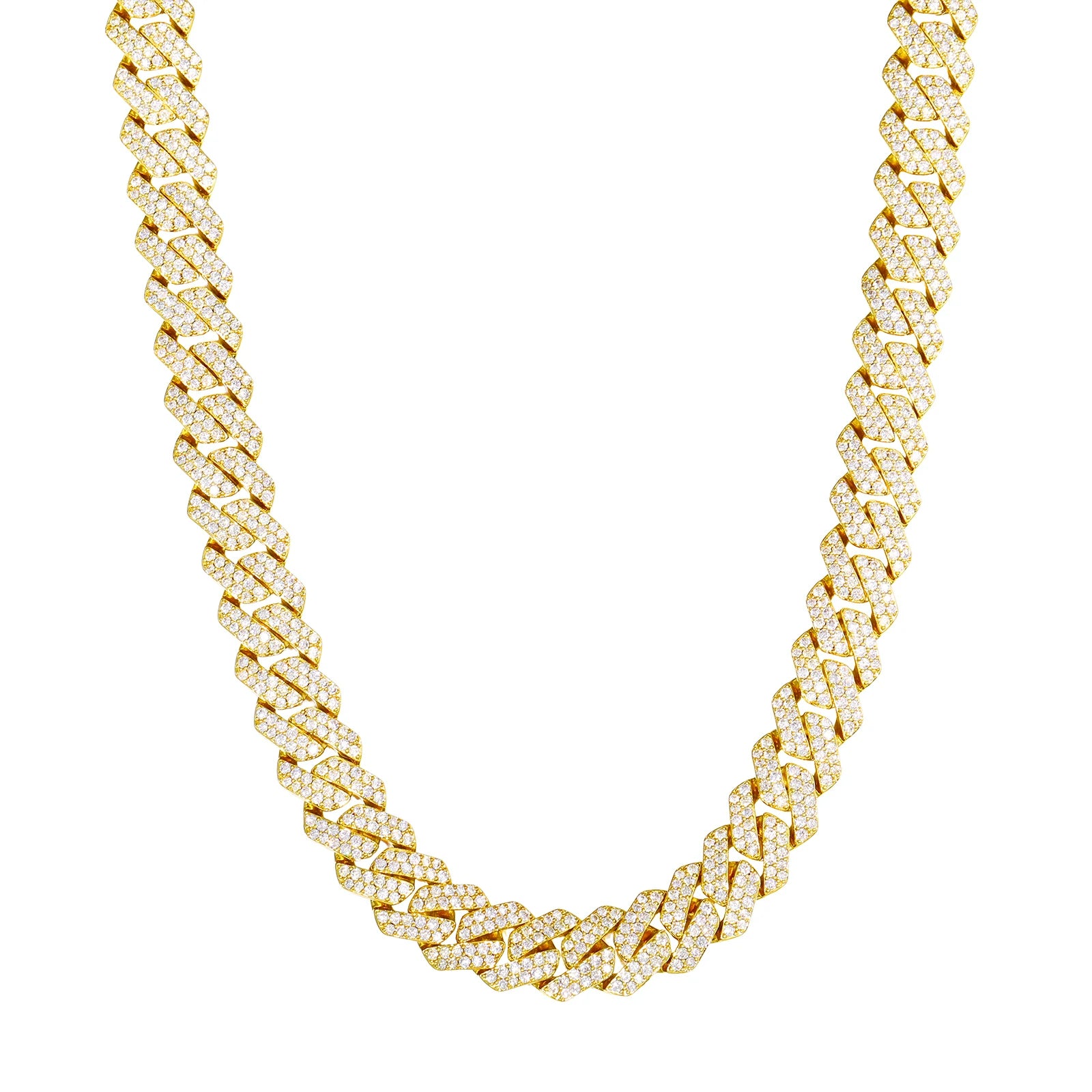 12mm Moissanite Cuban Link Chain
