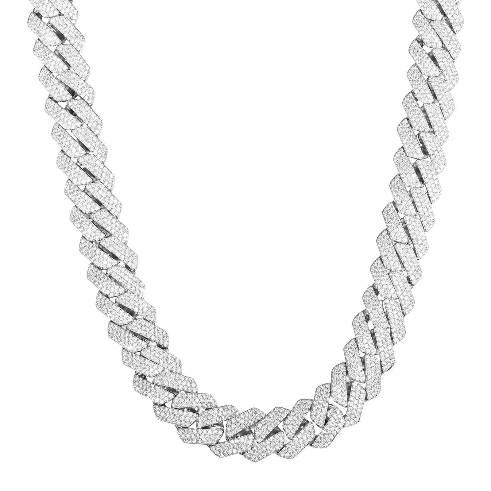 16mm Moissanite Cuban Link Chain