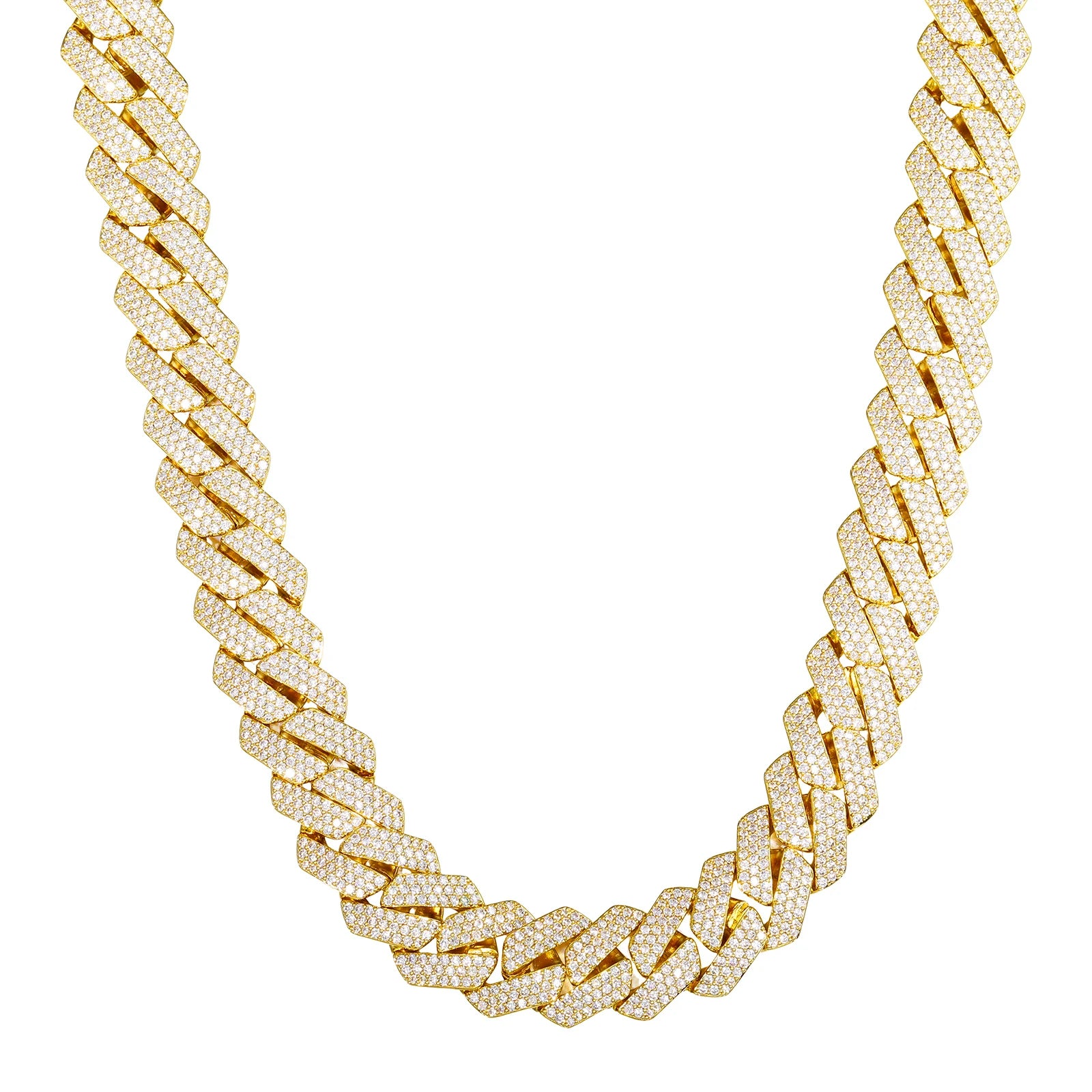 16mm Moissanite Cuban Link Chain