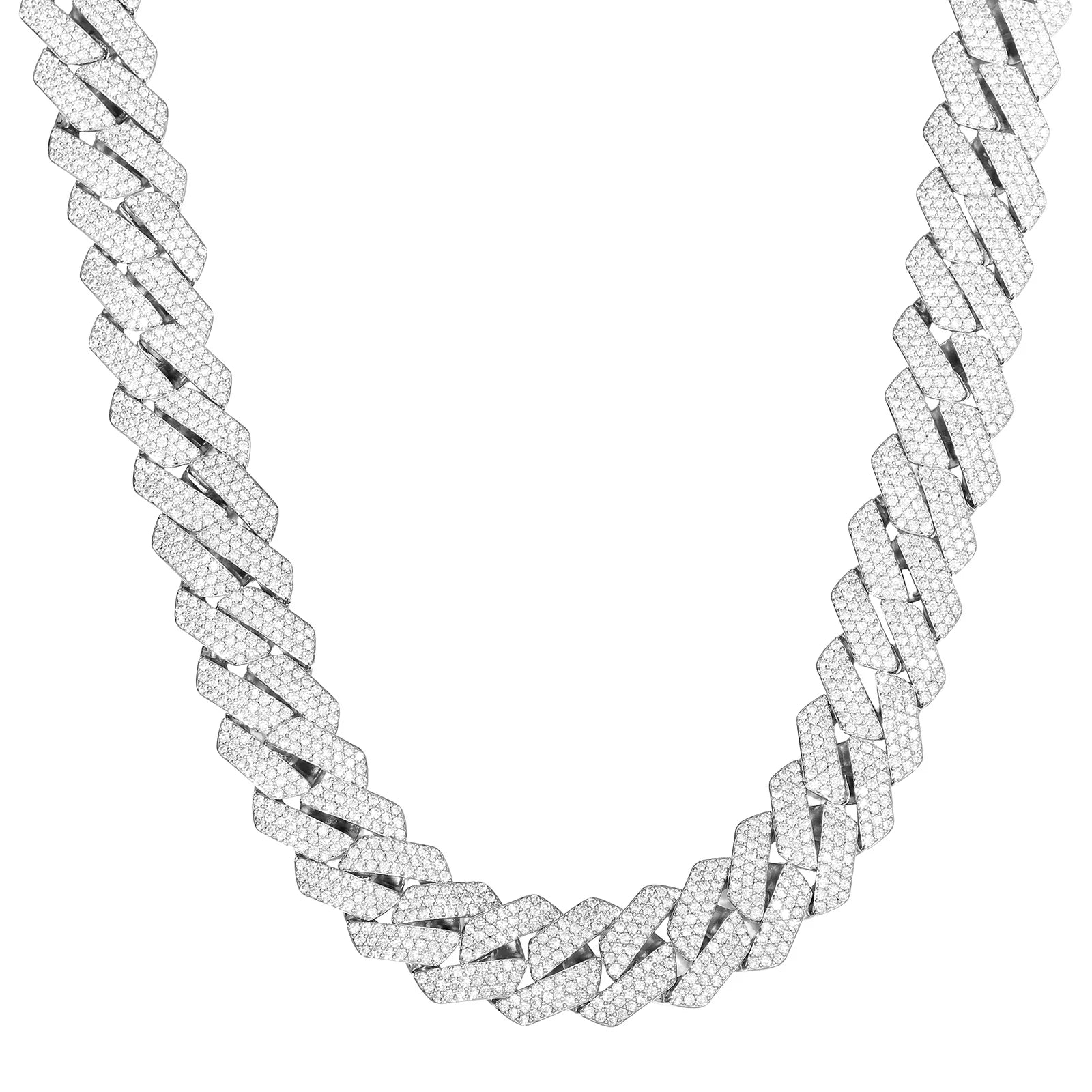 20mm Moissanite Cuban Link Chain