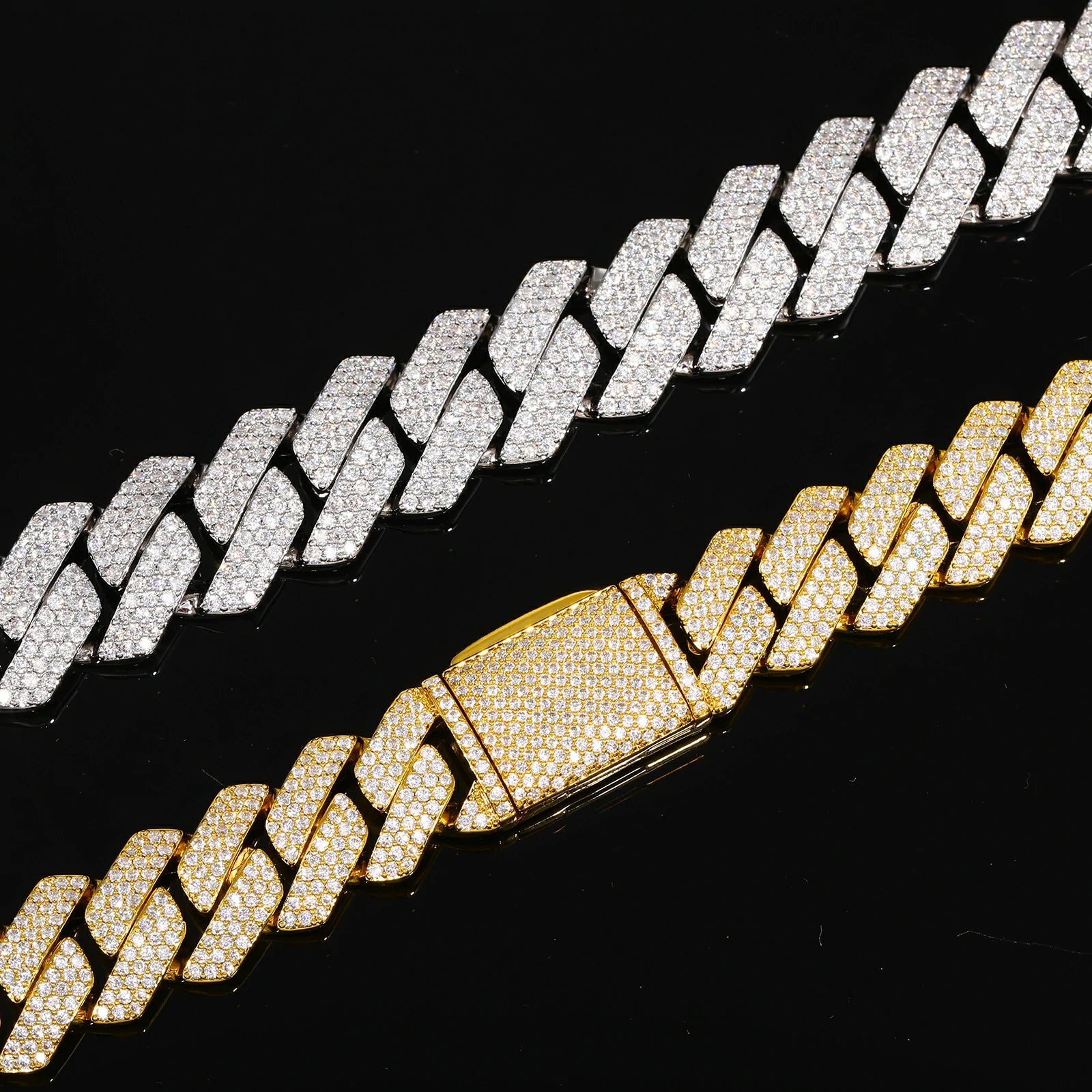 16mm Moissanite Cuban Link Chain