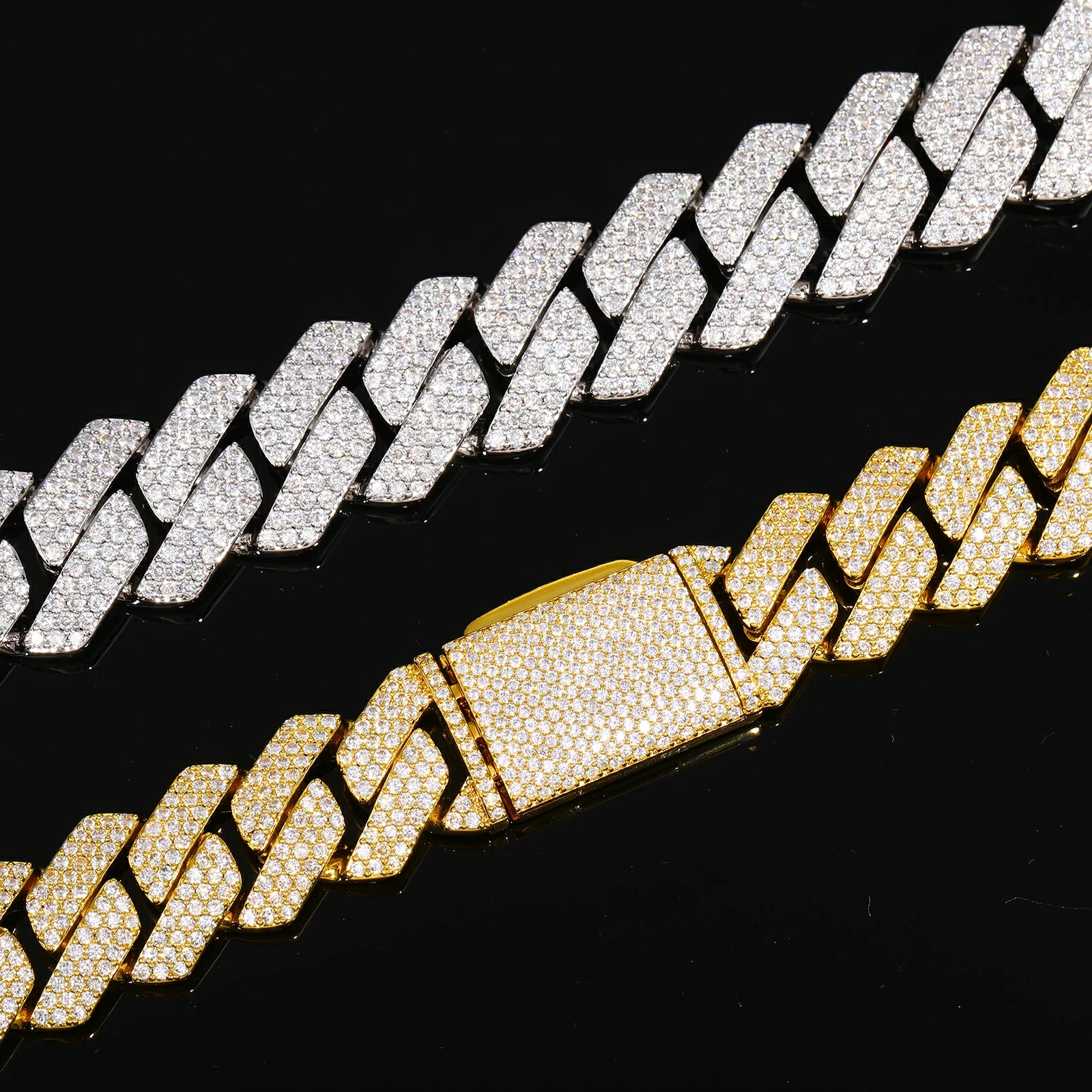 18mm Moissanite Cuban Link Chain