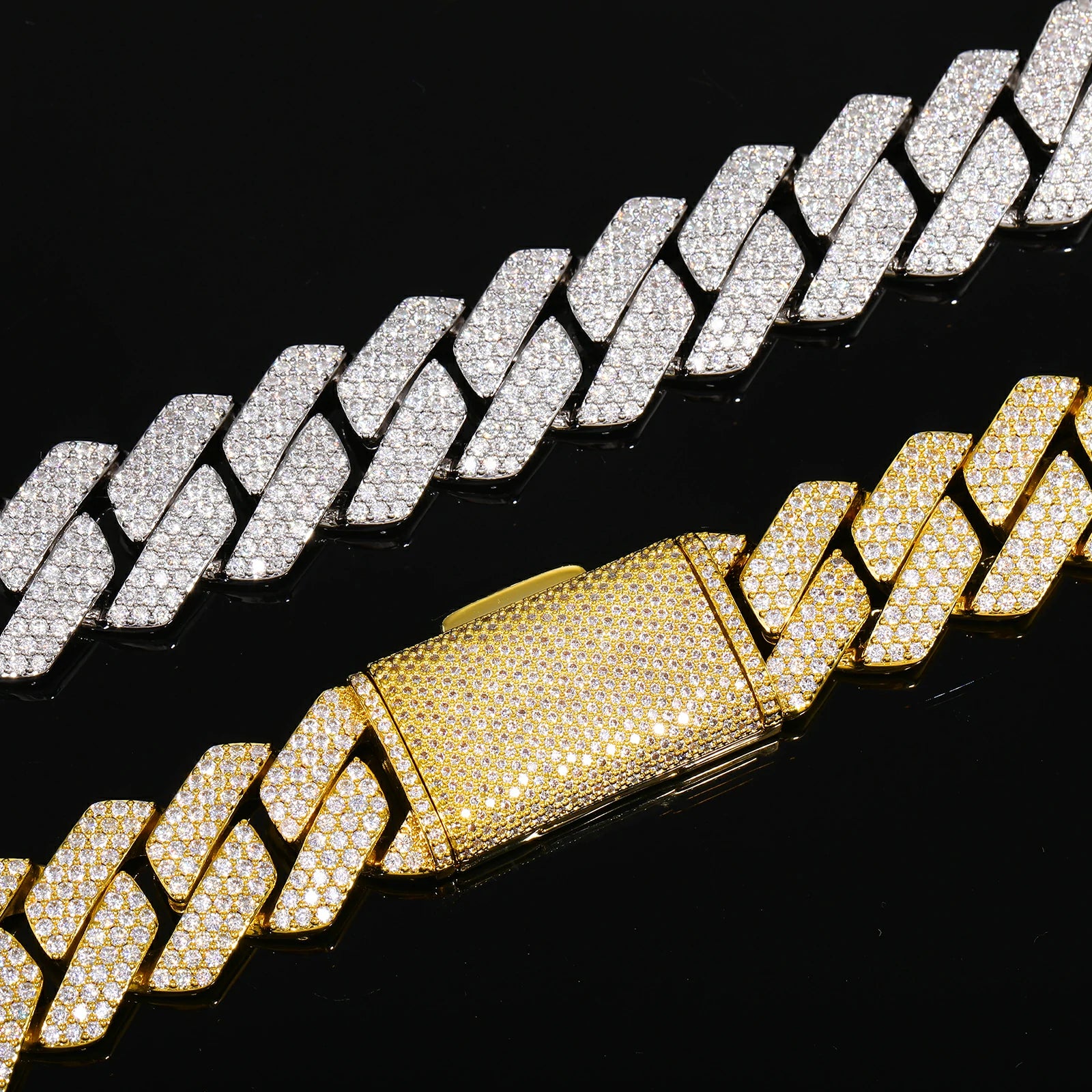20mm Moissanite Cuban Link Chain