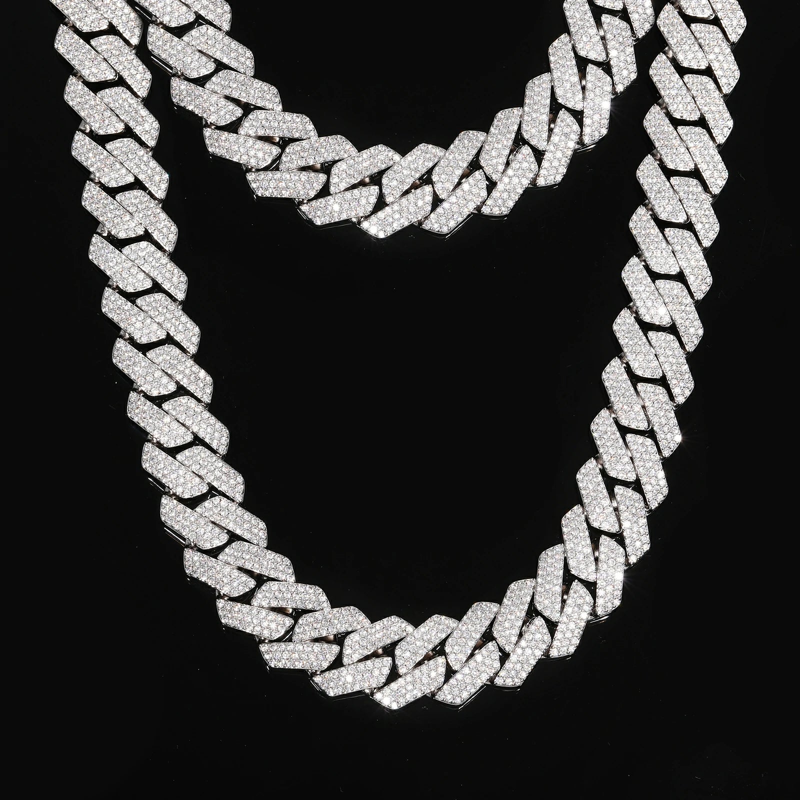 20mm Moissanite Cuban Link Chain