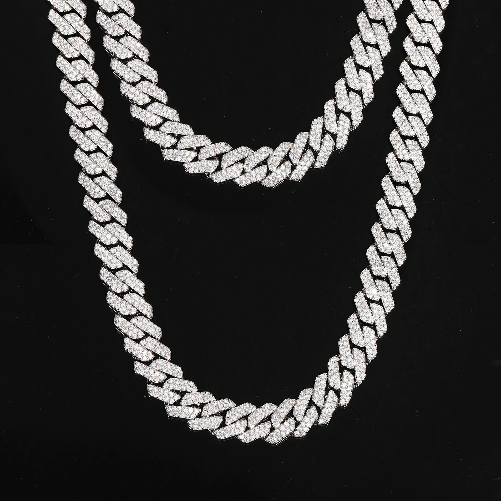 12mm Moissanite Cuban Link Chain