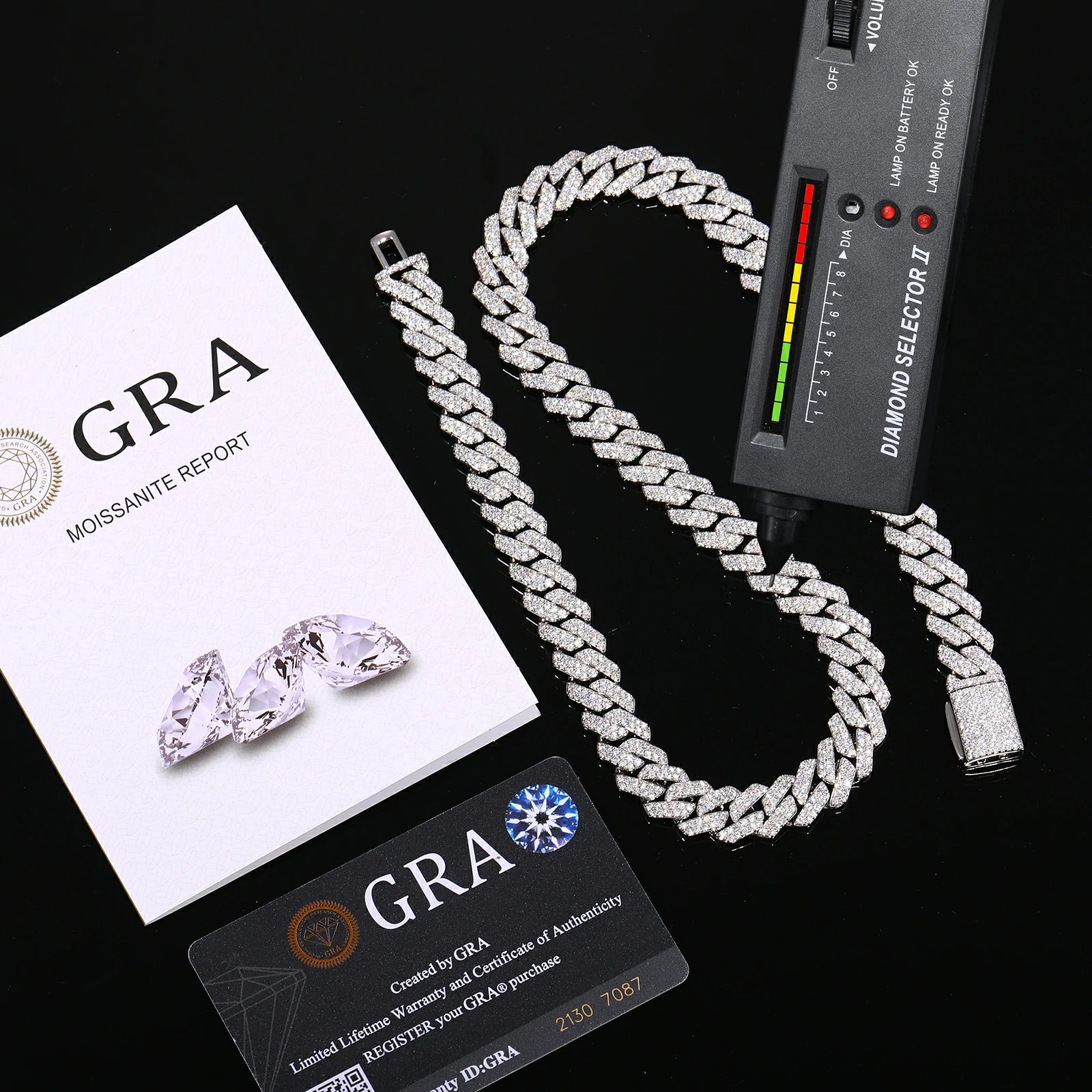 12mm Moissanite Cuban Link Chain