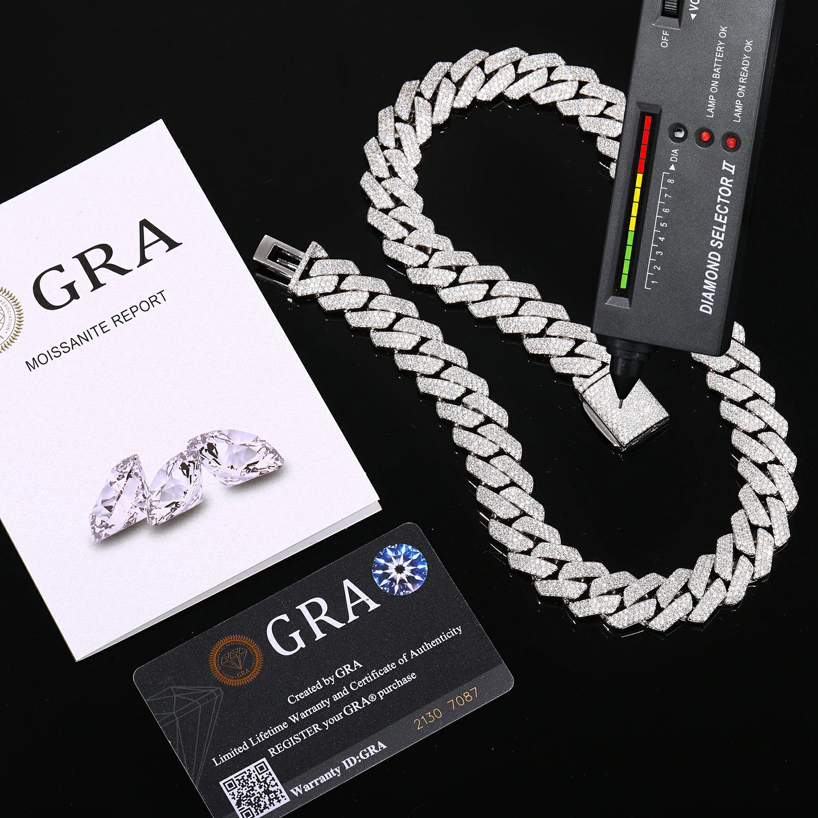 16mm Moissanite Cuban Link Chain