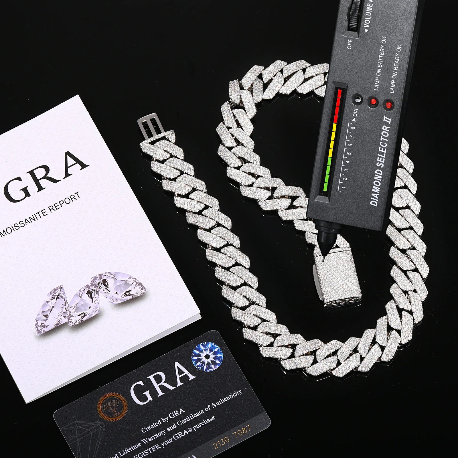 18mm Moissanite Cuban Link Chain